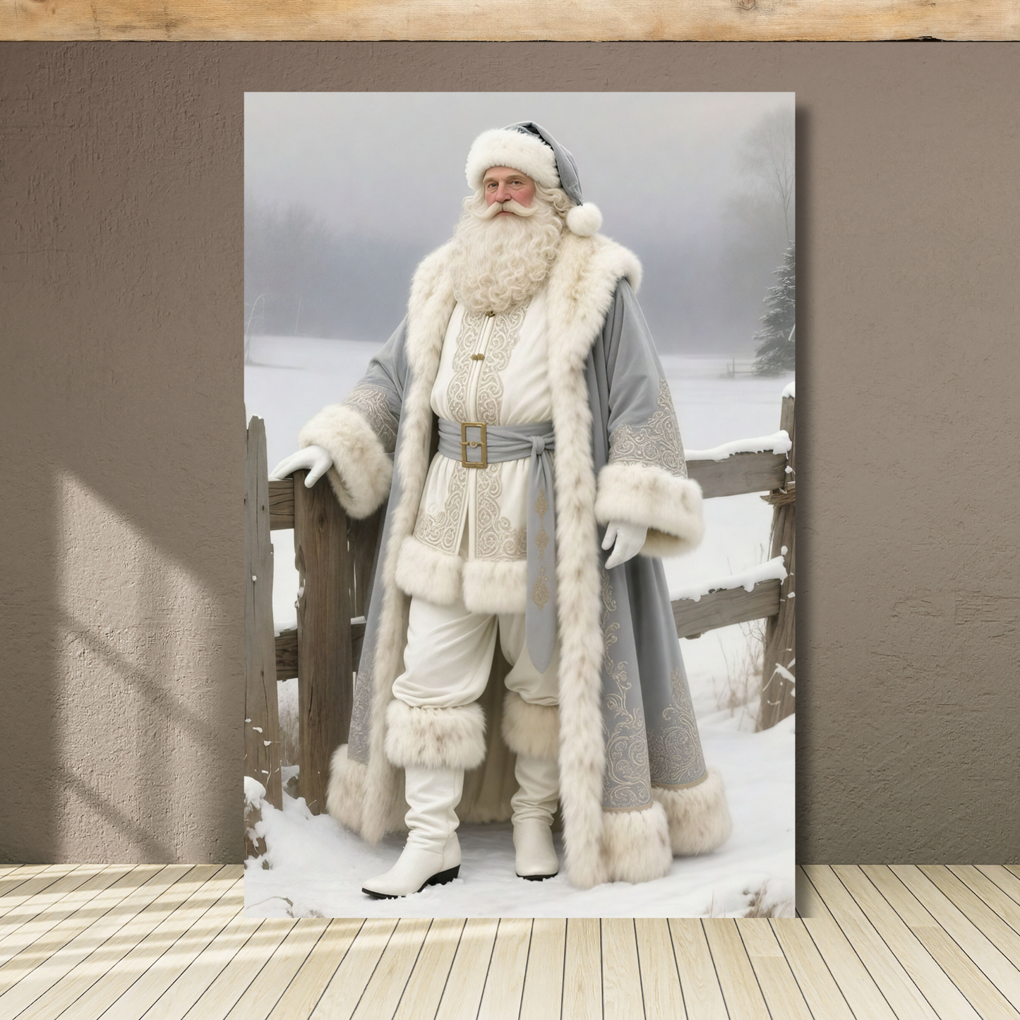 Metal Print: Regal Claus | Saint Nicholas | Christmas Art | Fine Metal Print Art