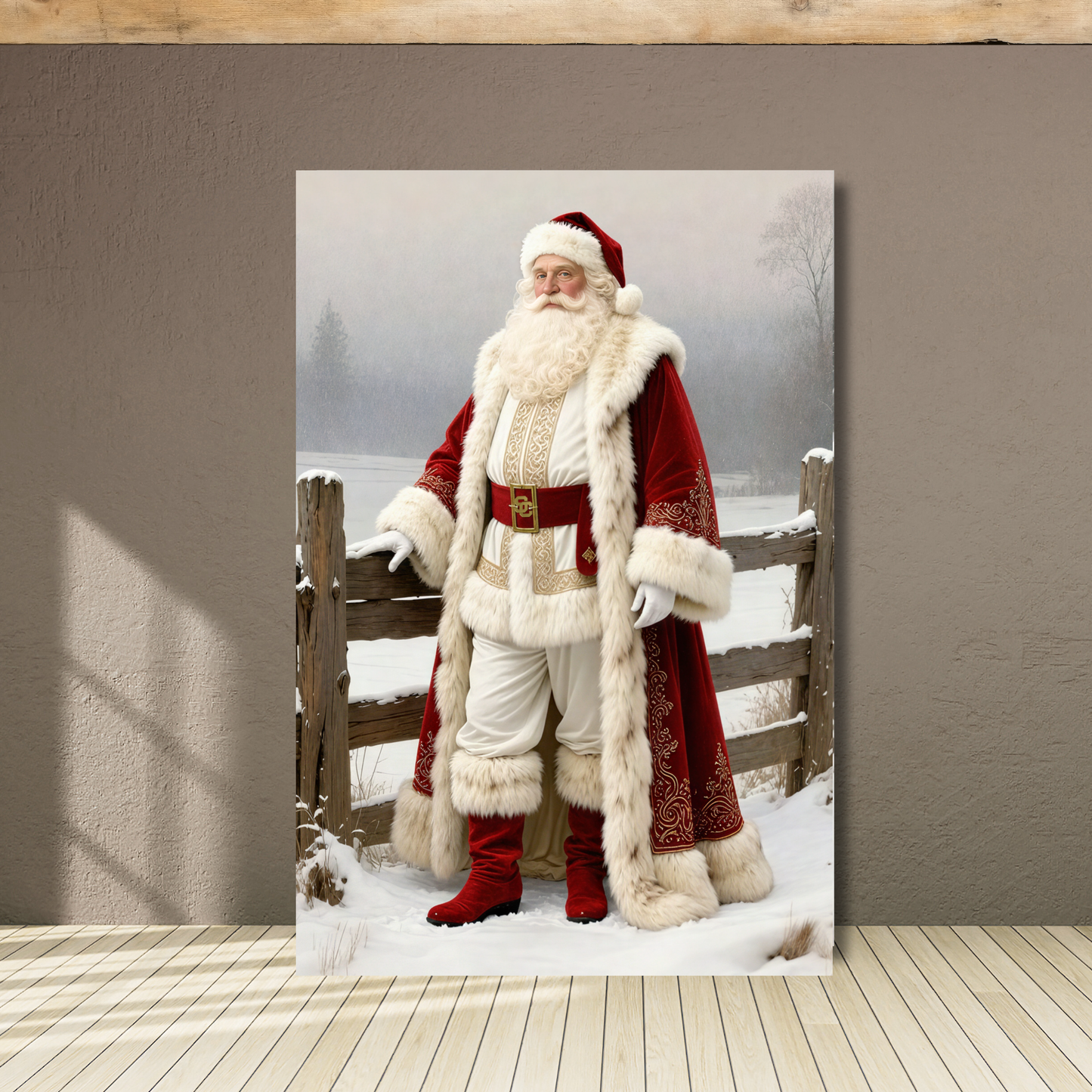 Metal Print: Noble Saint Nicholas | Santa Claus | Christmas Art | Fine Metal Print Art