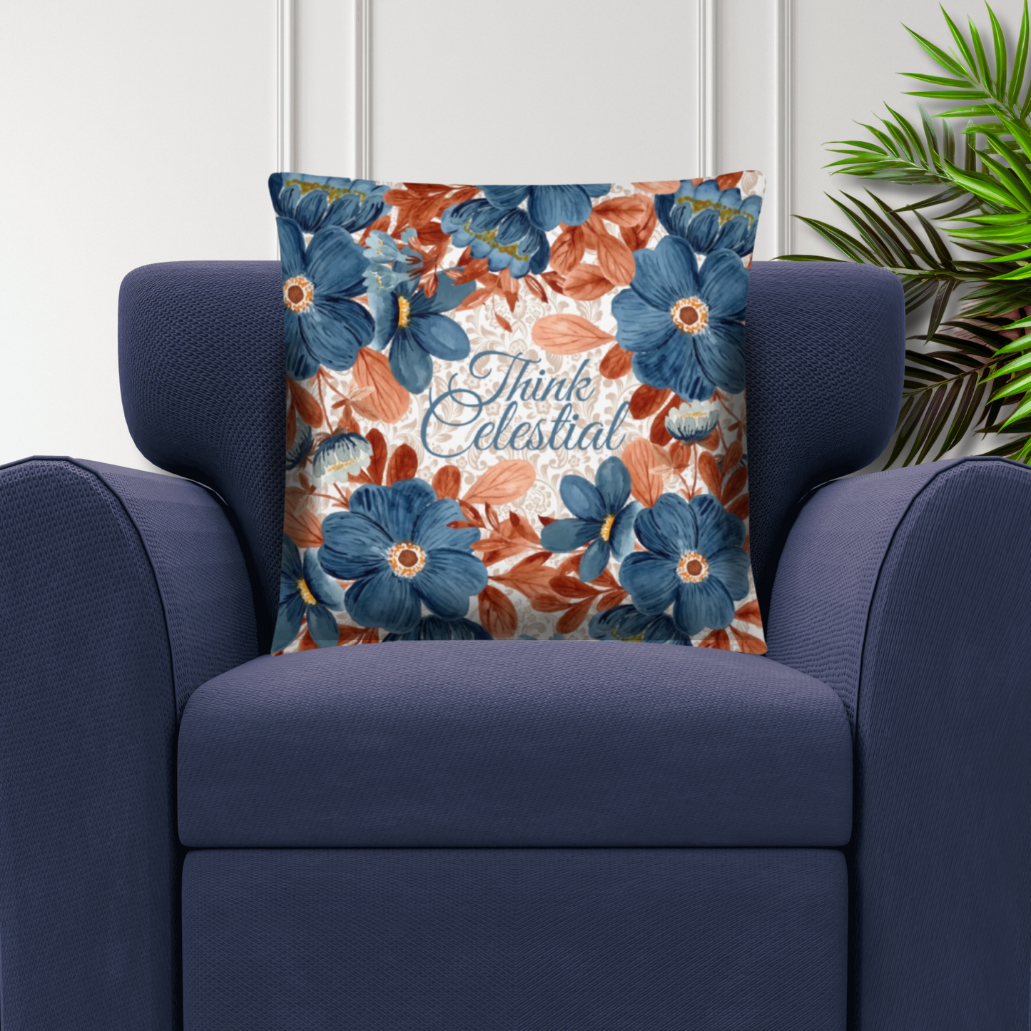 Think Celestial Pillow #3 | Think Celestial Print | Think Celestial Quote | Celestial Fabric | Celestial Home Décor | President Nelson Quote