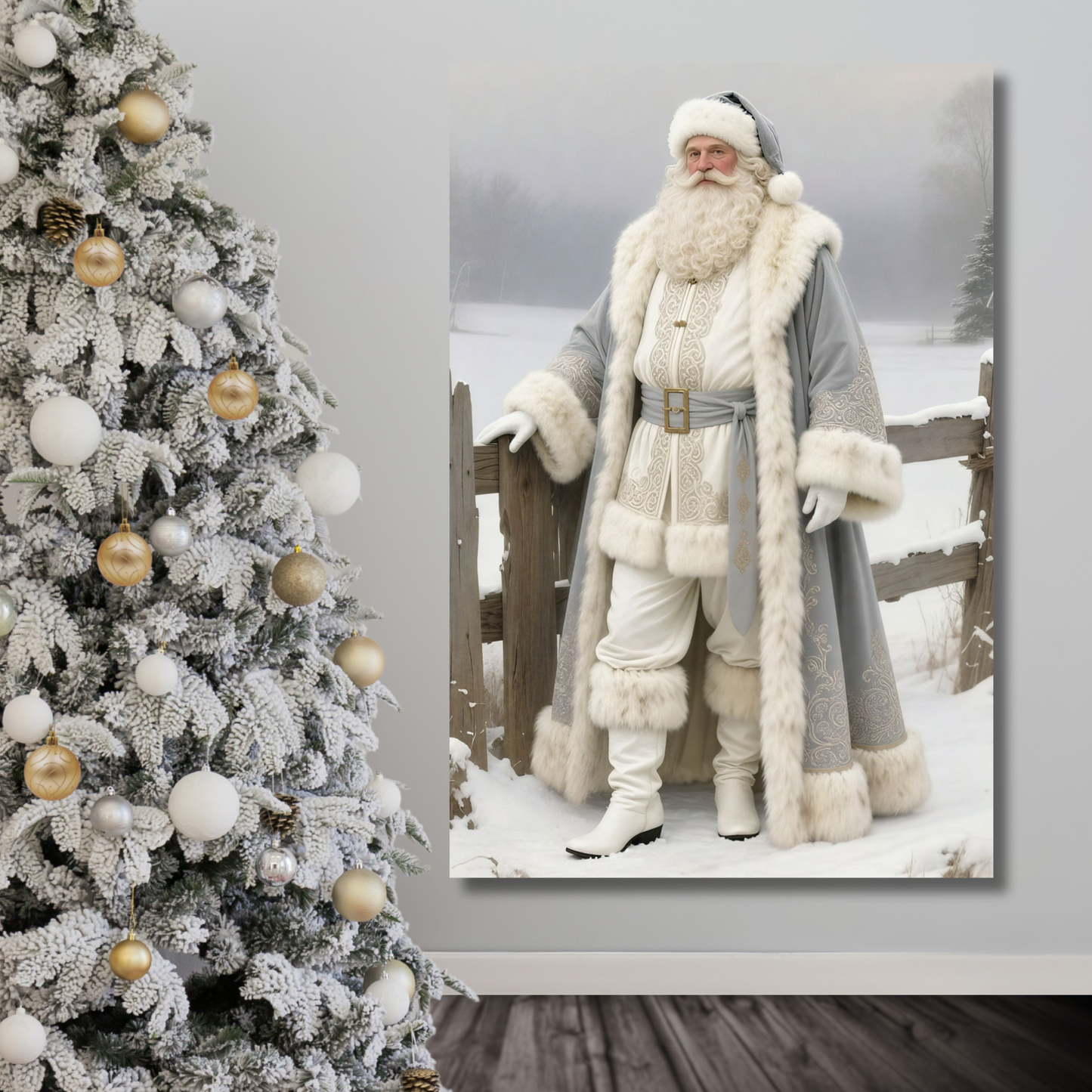 Metal Print: Regal Claus | Saint Nicholas | Christmas Art | Fine Metal Print Art