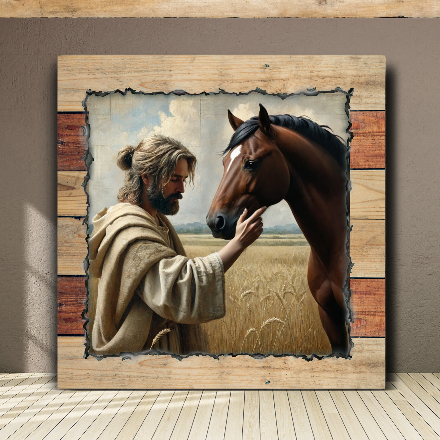 Canvas: The Sentinel | Praying Christian Wall Art | Canvas Bible Art | Christian Canvas Art | Saint Artwork | Faith Wall Art | Prayer