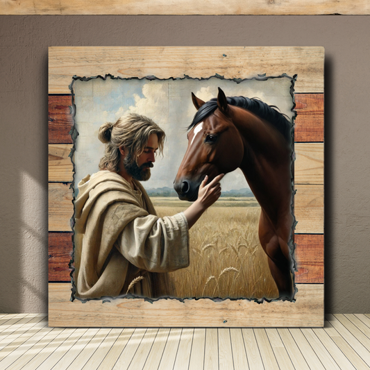 Canvas: The Sentinel | Praying Christian Wall Art | Canvas Bible Art | Christian Canvas Art | Saint Artwork | Faith Wall Art | Prayer