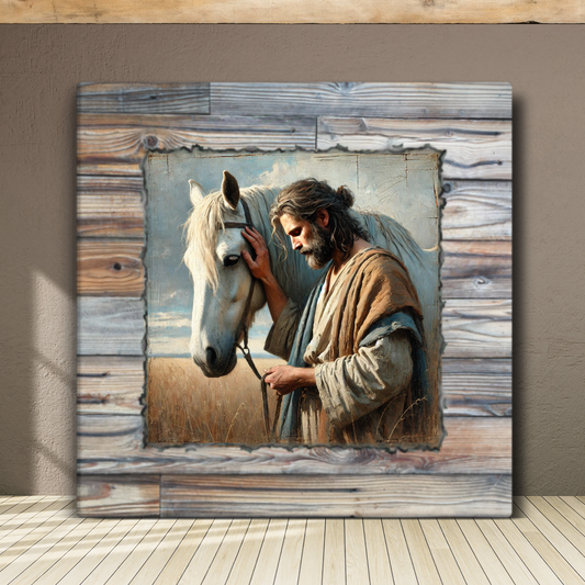 Canvas: Praying Saint | Praying Christian Wall Art | Canvas Bible Art | Christian Canvas Art | Saint Artwork | Faith Wall Art | Prayer