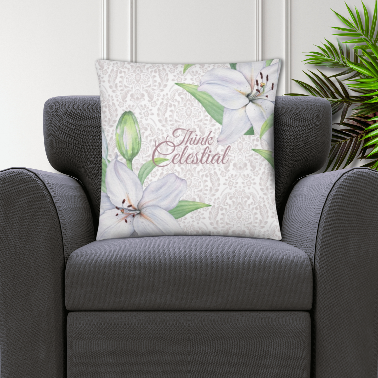 Think Celestial Pillow #2 | Think Celestial Gift | Think Celestial Fabric | LDS Youth Gifts | Celestial Fabric | LDS Inspirational Quotes