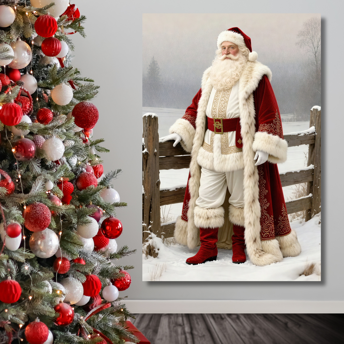 Metal Print: Noble Saint Nicholas | Santa Claus | Christmas Art | Fine Metal Print Art