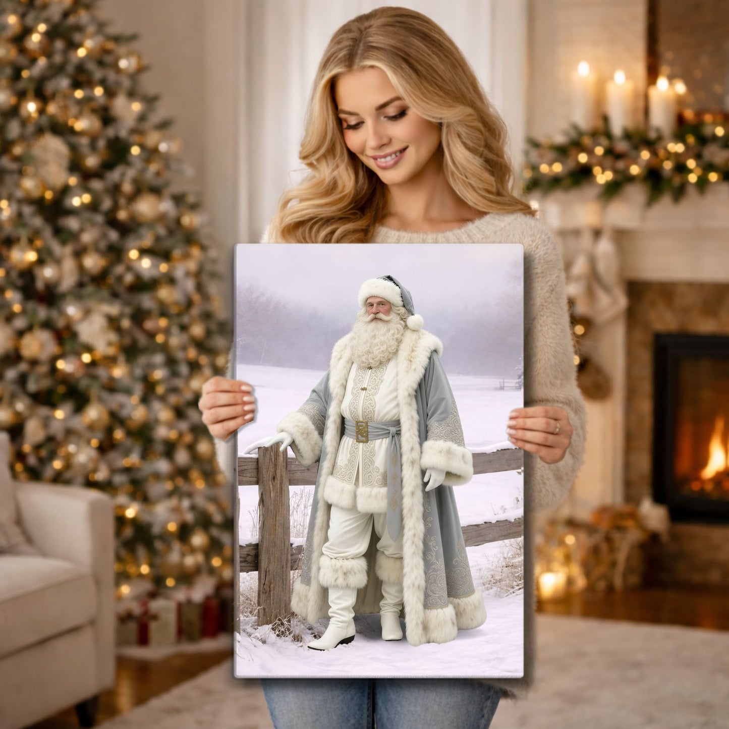 Canvas: Regal Claus | Saint Nicholas | Father Christmas | Christmas Canvas Art | Holiday Canvas Art