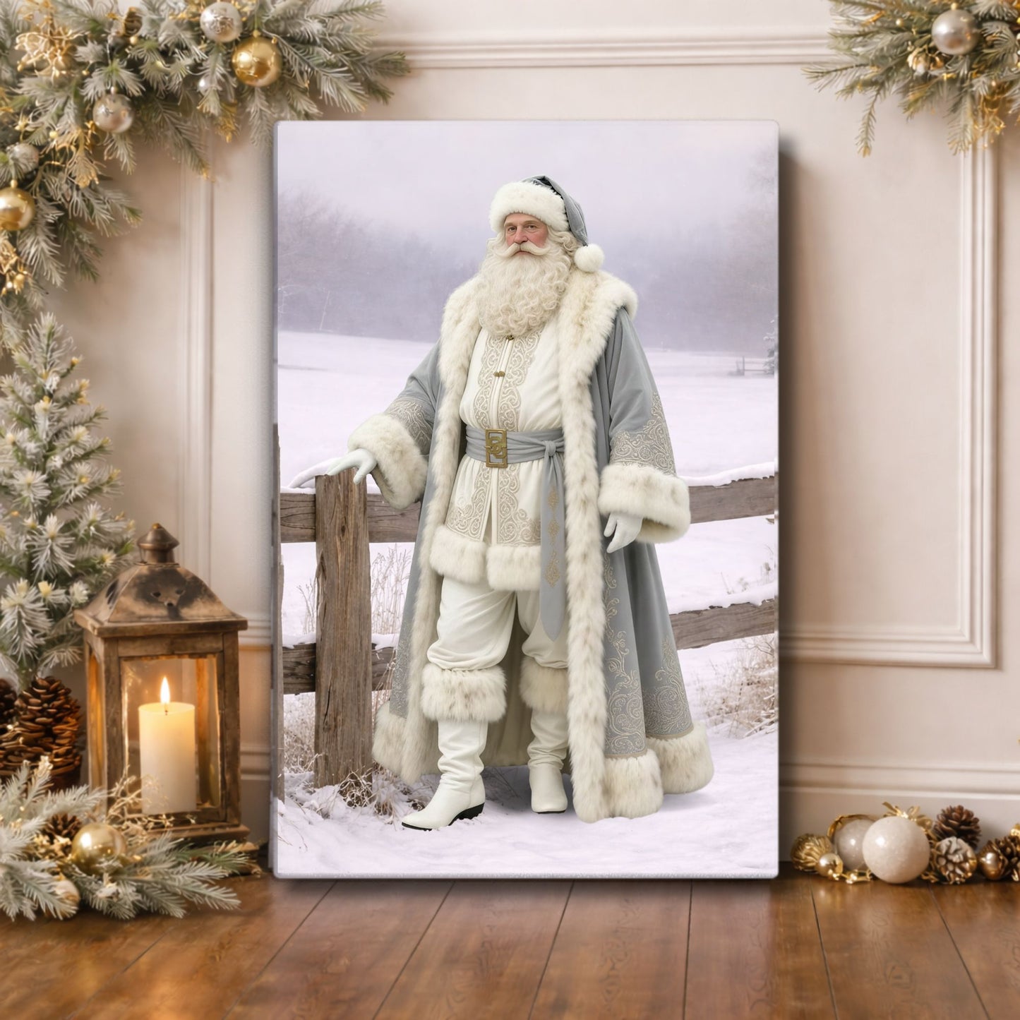 Canvas: Regal Claus | Saint Nicholas | Father Christmas | Christmas Canvas Art | Holiday Canvas Art