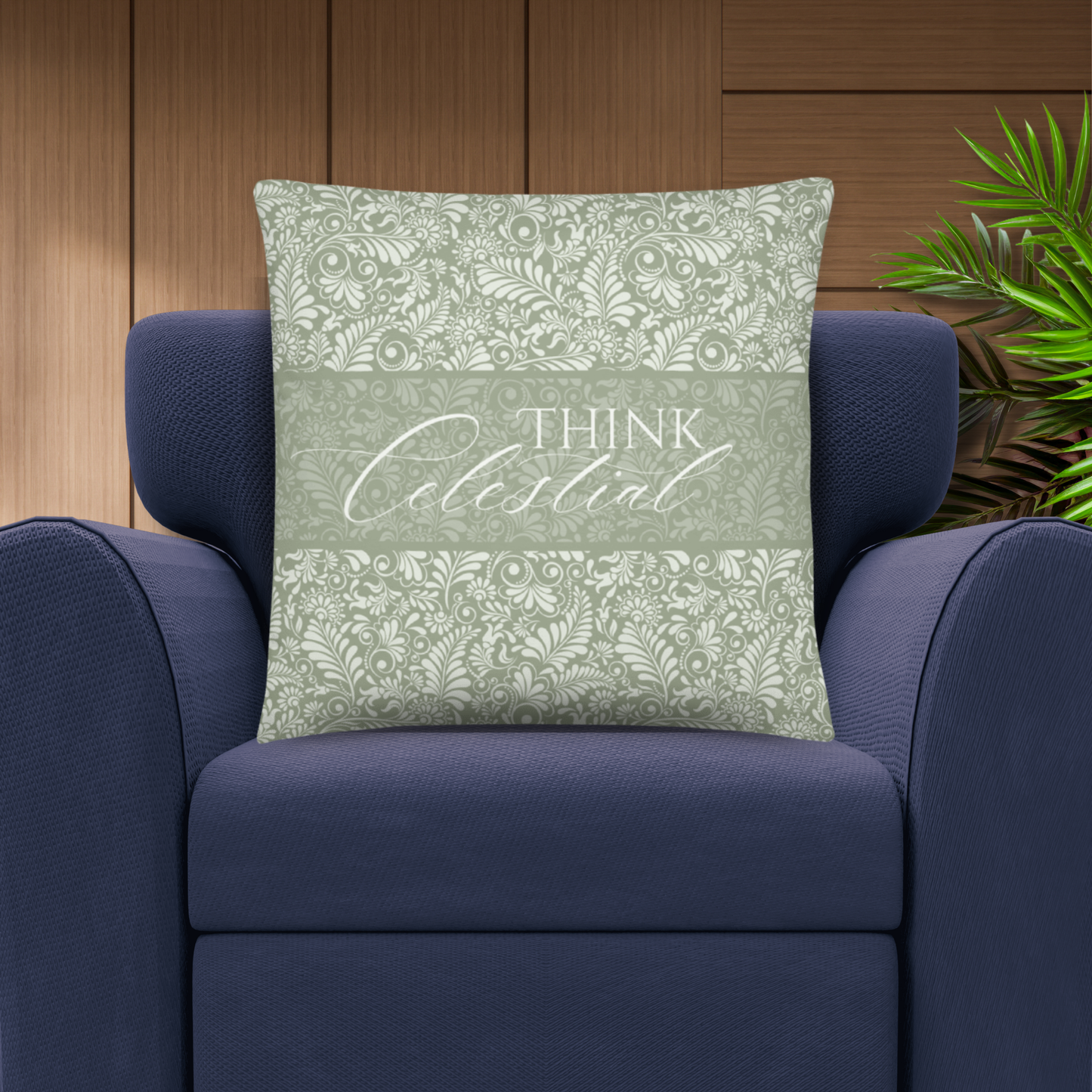 Think Celestial Pillow #1 | Think Celestial Gift | Think Celestial Fabric | LDS Youth Gifts | Celestial Fabric | LDS Inspirational Quotes