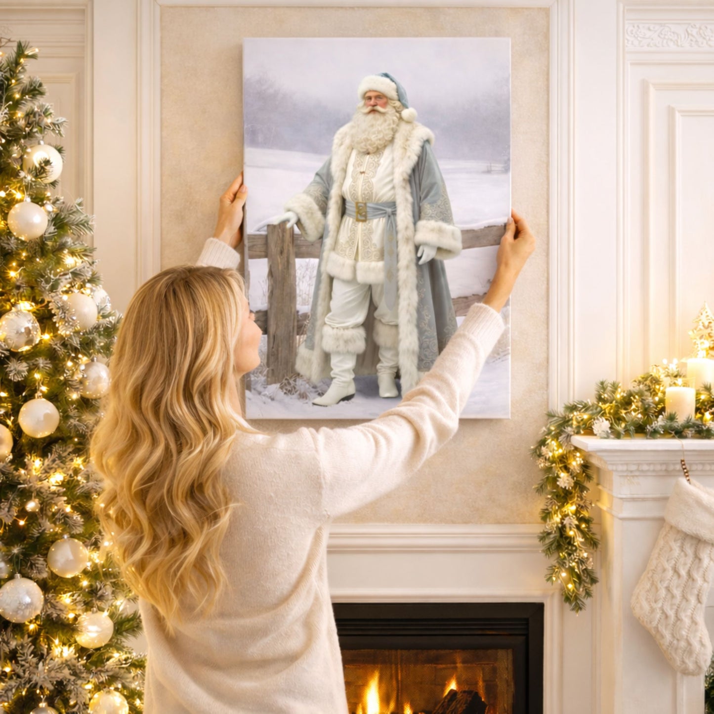 Canvas: Regal Claus | Saint Nicholas | Father Christmas | Christmas Canvas Art | Holiday Canvas Art