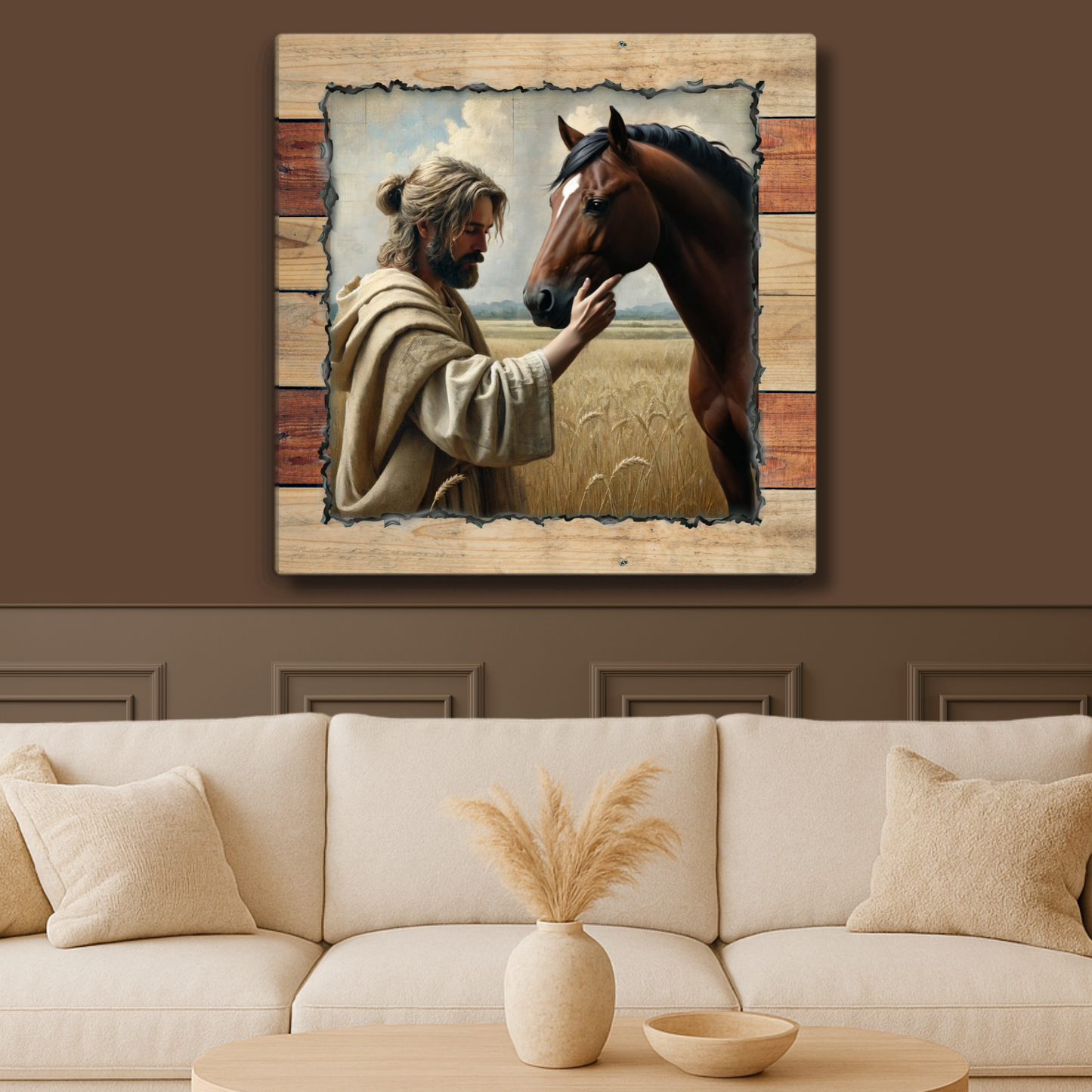 Canvas: The Sentinel | Praying Christian Wall Art | Canvas Bible Art | Christian Canvas Art | Saint Artwork | Faith Wall Art | Prayer