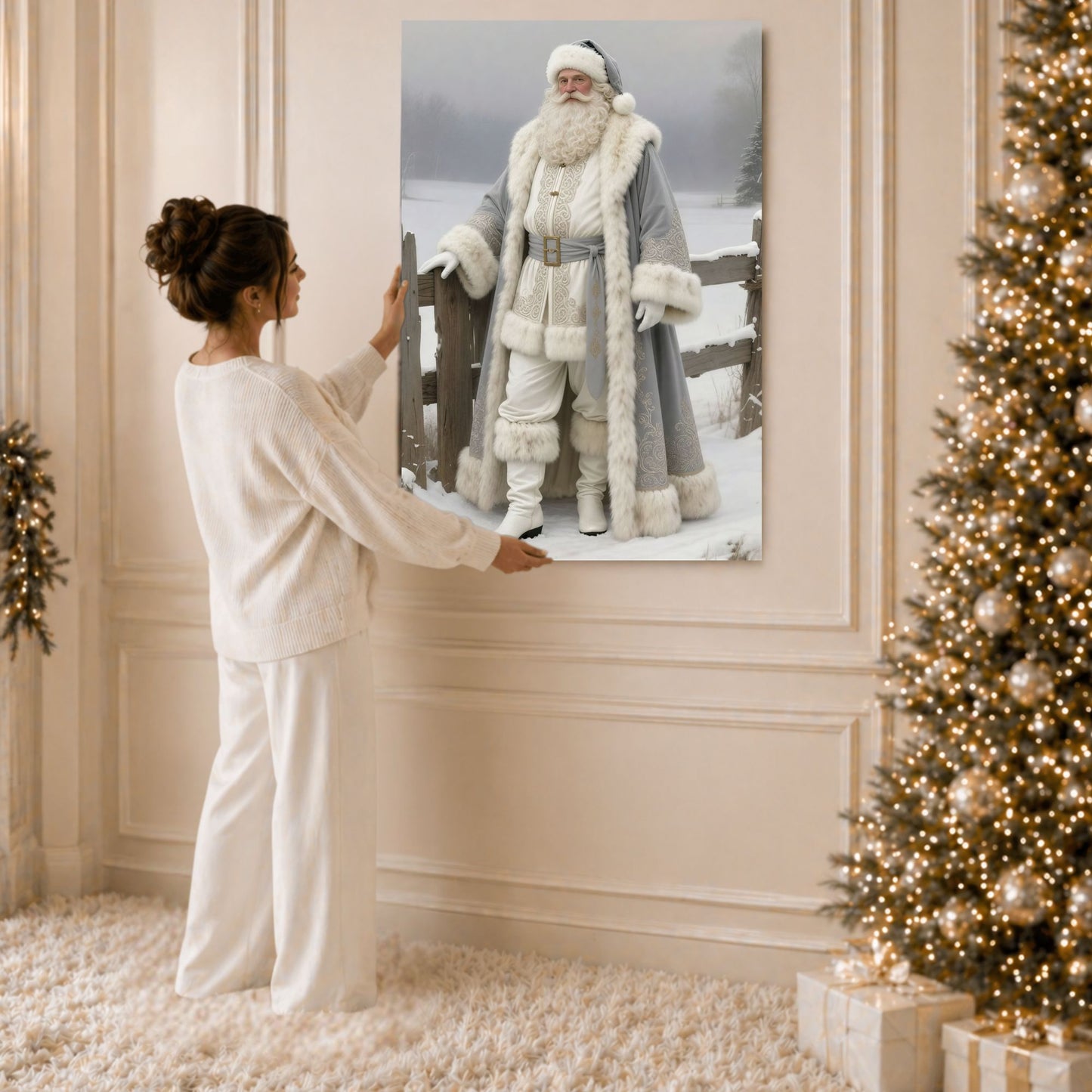 Metal Print: Regal Claus | Saint Nicholas | Christmas Art | Fine Metal Print Art
