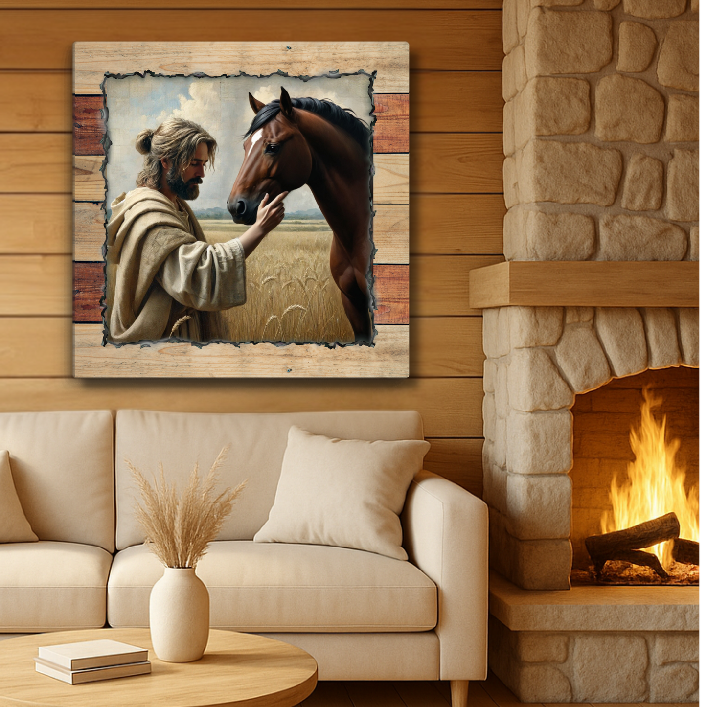 Canvas: The Sentinel | Praying Christian Wall Art | Canvas Bible Art | Christian Canvas Art | Saint Artwork | Faith Wall Art | Prayer