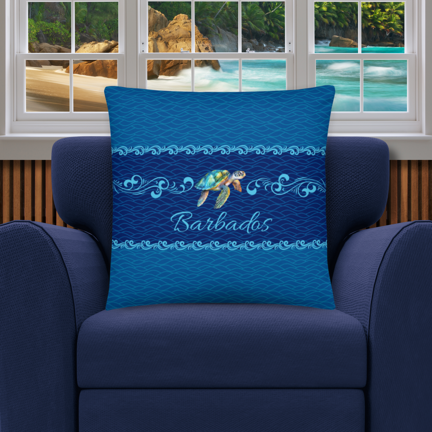 Barbados Travel Gift | Barbados Vacation Gift | Barbados Travel Souvenir | Barbados Vacation Memento | Barbados Home Décor | Keepsake Souvenir Gift | Travel Vacation Gift | World Travel Gift Pillow