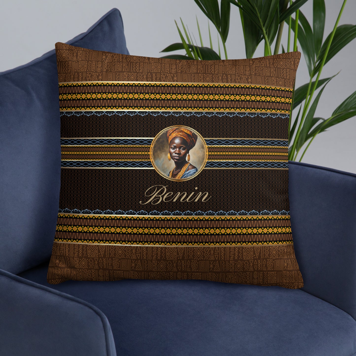 Benin Travel Gift | Benin Vacation Gift | Benin Travel Souvenir | Benin Vacation Memento | Benin Home Décor | Keepsake Souvenir Gift | Travel Vacation Gift | World Travel Gift Pillow