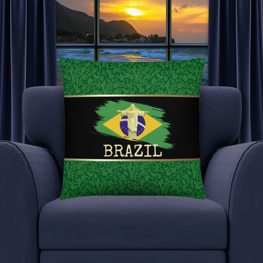 Brazil Travel Gift | Brazil Vacation Gift | Brazil Travel Souvenir | Brazil Vacation Memento | Brazil Home Décor | Keepsake Souvenir Gift | Travel Vacation Gift | World Travel Gift Pillow