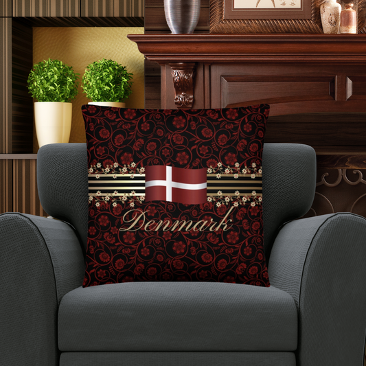 Denmark Travel Gift | Denmark Vacation Gift | Denmark Travel Souvenir | Denmark Vacation Memento | Denmark Home Décor | Keepsake Souvenir Gift | Travel Vacation Gift | World Travel Gift Pillow