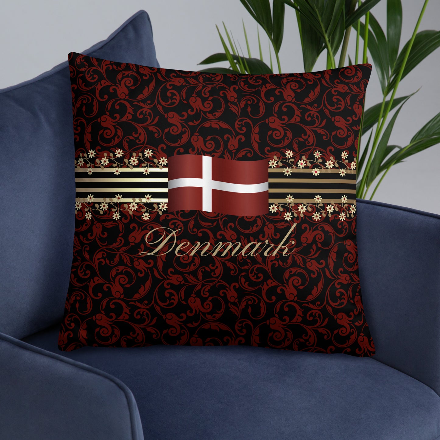 Denmark Gift | Denmark Pillow | Denmark Design | Denmark Art | Denmark Christmas | Denmark Flag | Denmark Souvenirs | Denmark Decor