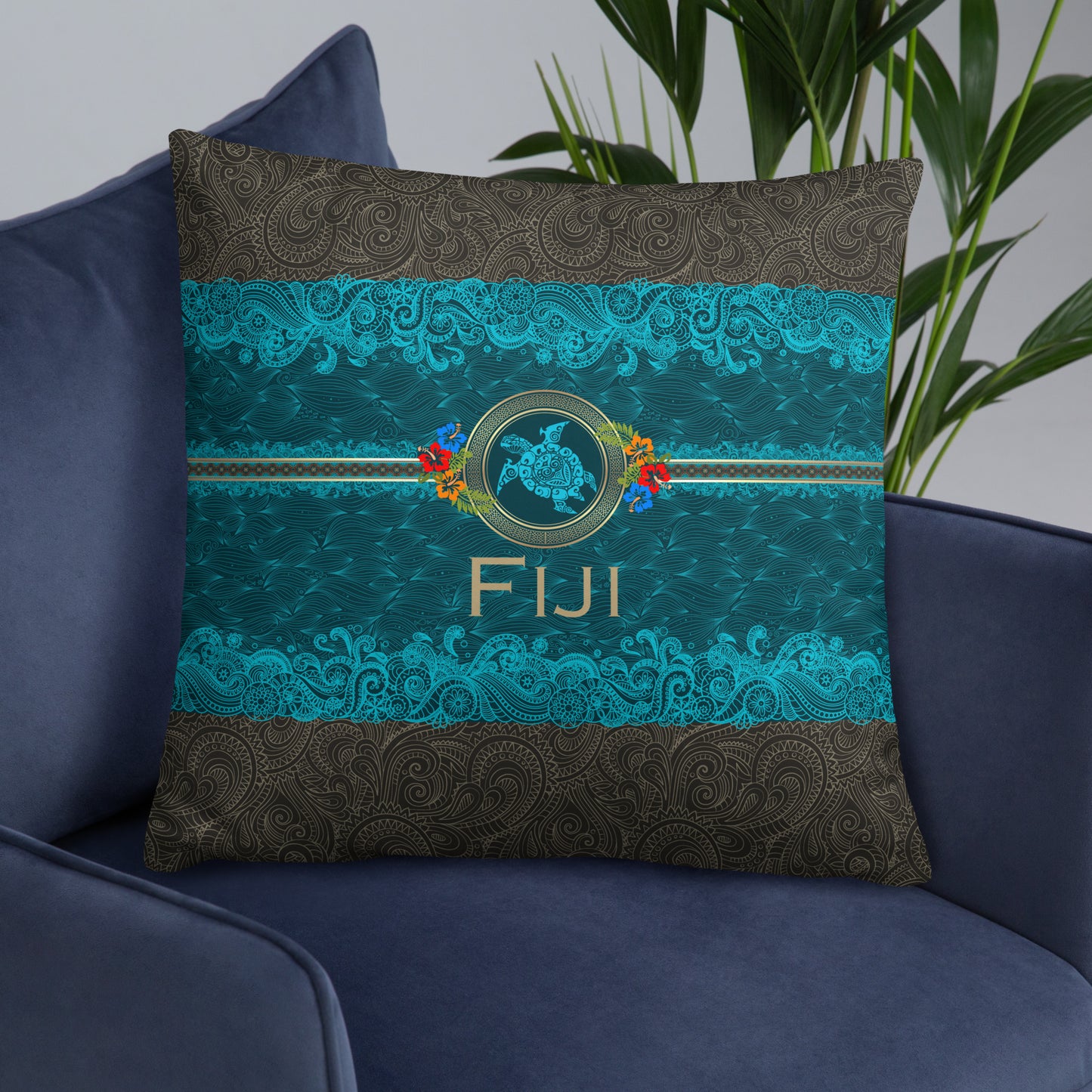 Fiji Travel Gift | Fiji Vacation Gift | Fiji Travel Souvenir | Fiji Vacation Memento | Fiji Home Décor | Keepsake Souvenir Gift | Travel Vacation Gift | World Travel Gift Pillow