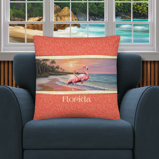 Florida Gift #2 | Florida Pillow | Florida Home Decor | Florida Travel Keepsake | Florida Souvenir | Florida Vacation | Florida Memento