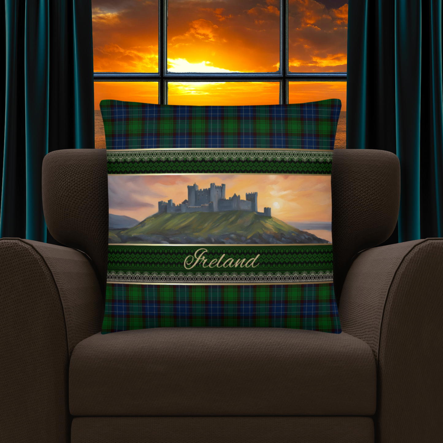 Ireland Travel Gift #2 | Ireland Vacation Gift | Ireland Travel Souvenir | Ireland Vacation Memento | Ireland Home Décor | Keepsake Souvenir Gift | Travel Vacation Gift | World Travel Gift Pillow