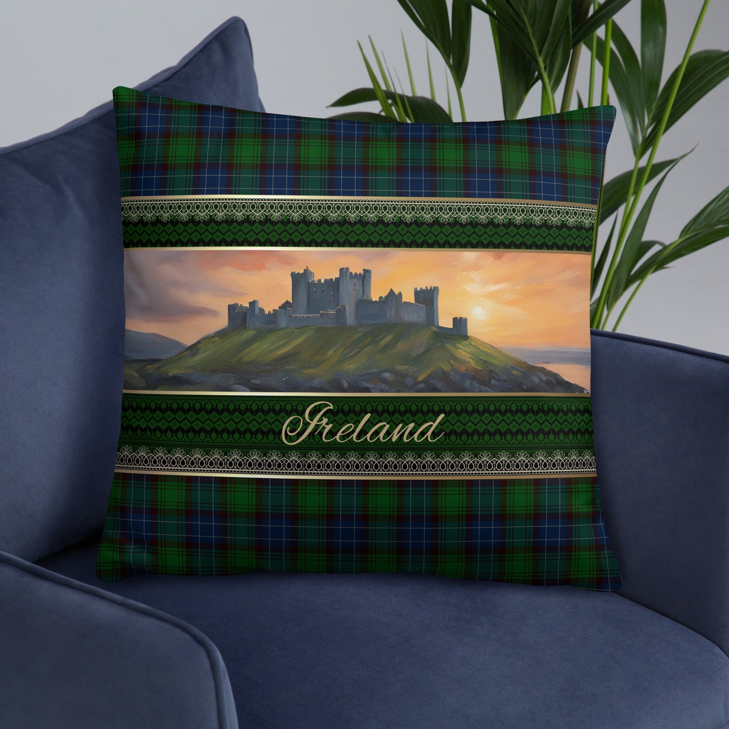 Ireland Travel Gift #2 | Ireland Vacation Gift | Ireland Travel Souvenir | Ireland Vacation Memento | Ireland Home Décor | Keepsake Souvenir Gift | Travel Vacation Gift | World Travel Gift Pillow