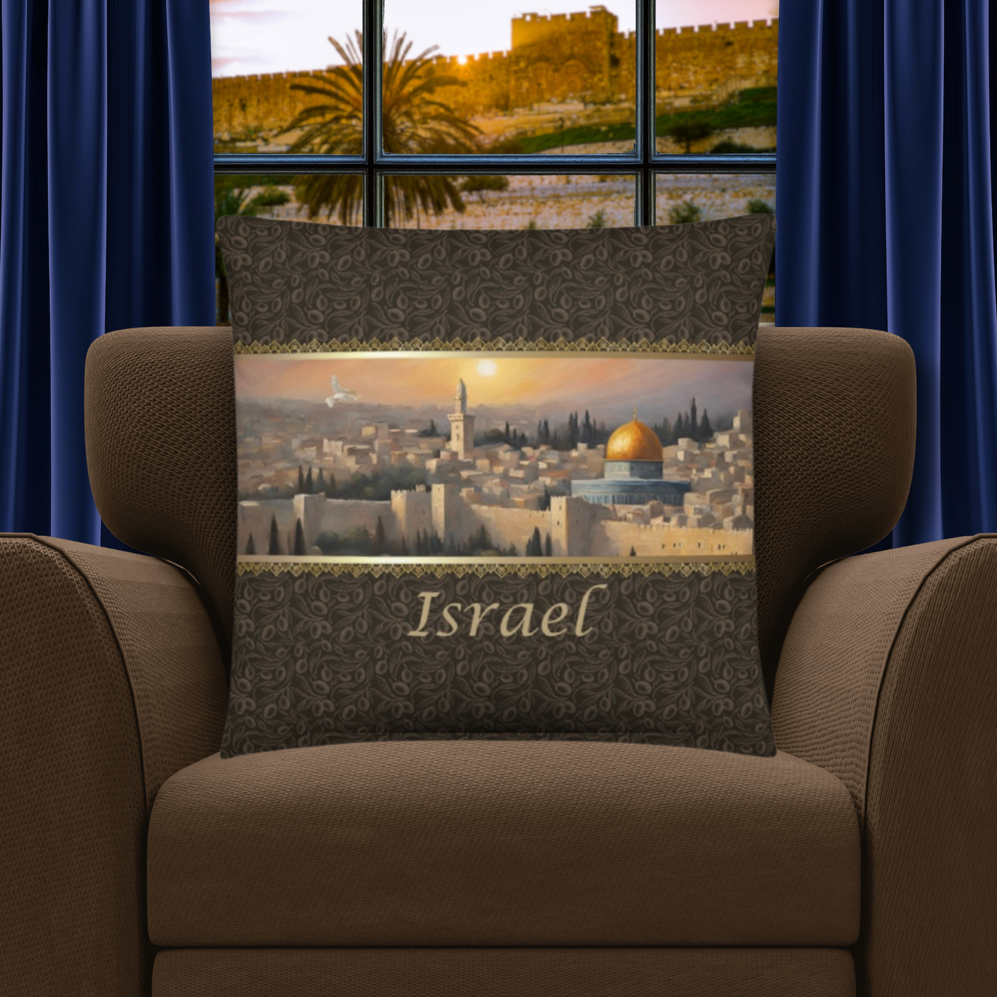 Israel Travel Gift | Israel Vacation Gift | Israel Travel Souvenir | Israel Vacation Memento | Israel Home Décor | Keepsake Souvenir Gift | Travel Vacation Gift | World Travel Gift Pillow