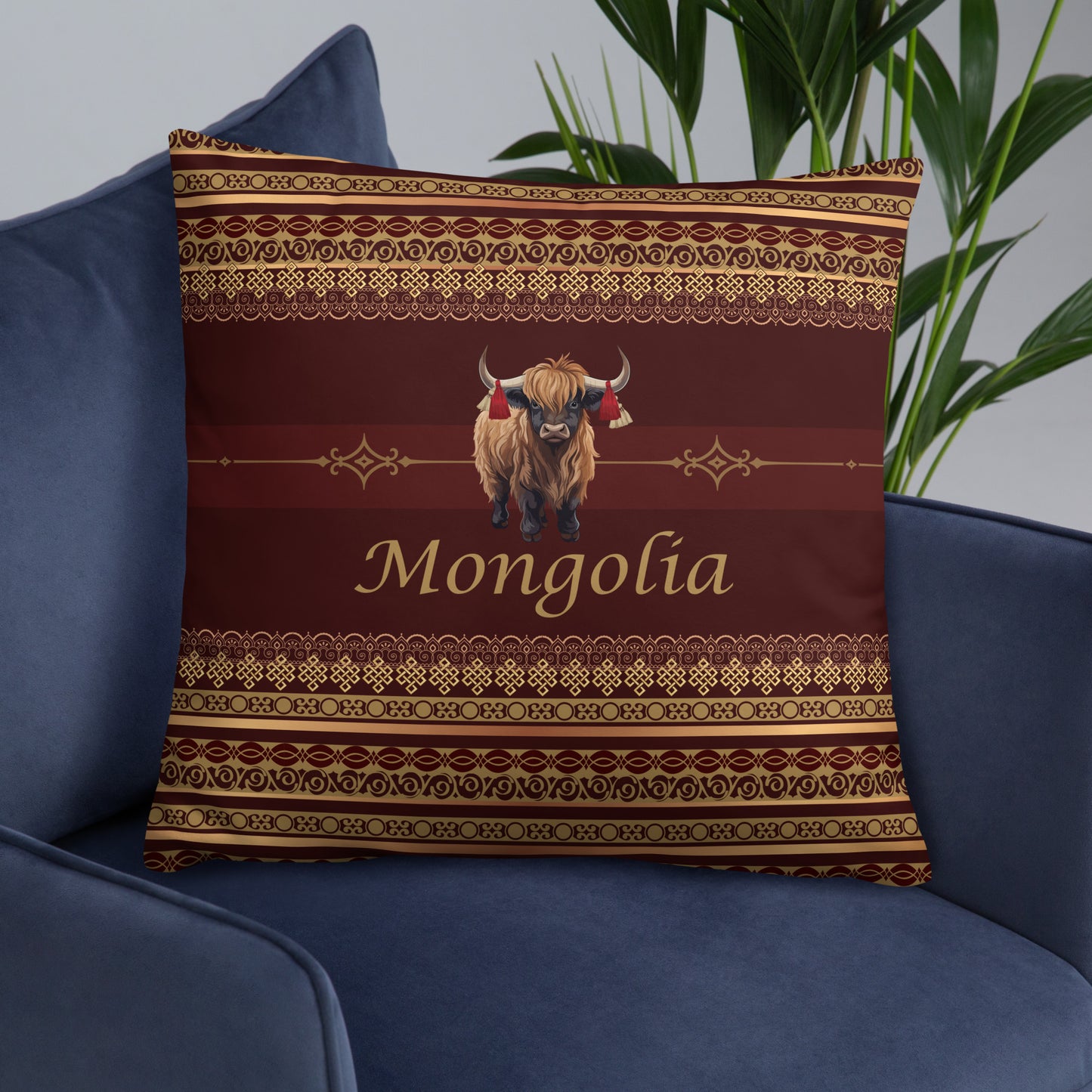 Mongolia Travel Gift | Mongolia Vacation Gift | Mongolia Travel Souvenir | Mongolia Vacation Memento | Mongolia Home Décor | Keepsake Souvenir Gift | Travel Vacation Gift | World Travel Gift Pillow