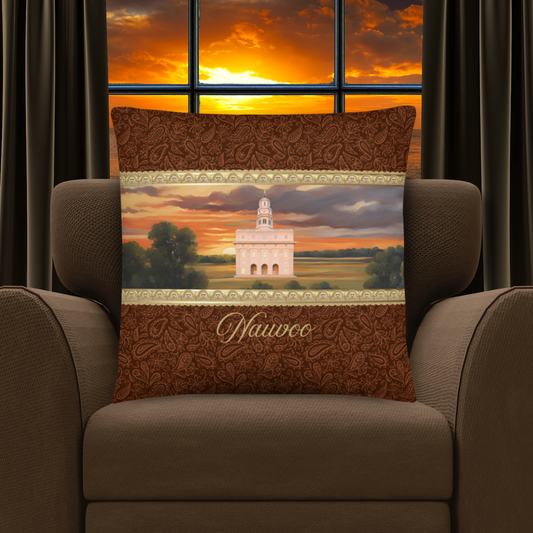 Nauvoo Temple Pillow | Nauvoo Temple Gift | Nauvoo Illinois Home Décor | Illinois Travel Keepsake | Illinois Mission Gift | Missionary Gift