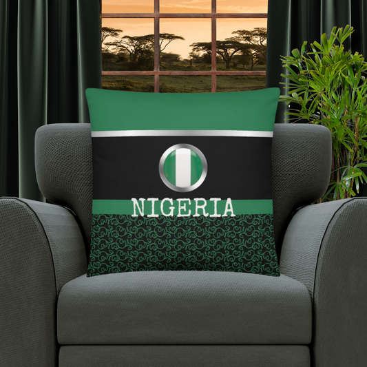 Nigeria Travel Gift #1 | Nigeria Vacation Gift | Nigeria Travel Souvenir | Nigeria Vacation Memento | Nigeria Home Décor | Keepsake Souvenir Gift | Travel Vacation Gift | World Travel Gift Pillow