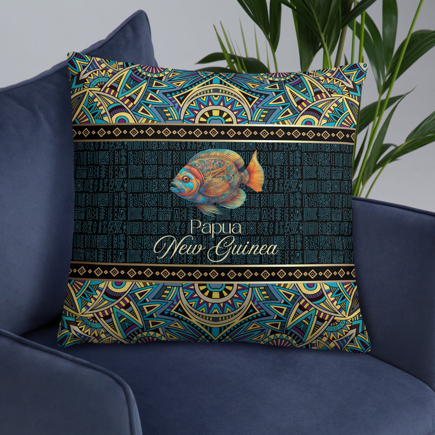 Papua New Guinea Gift | New Guinea Pillow | New Guinea Home Decor | New Guinea Travel Keepsake | New Guinea Souvenir | New Guinea Vacation