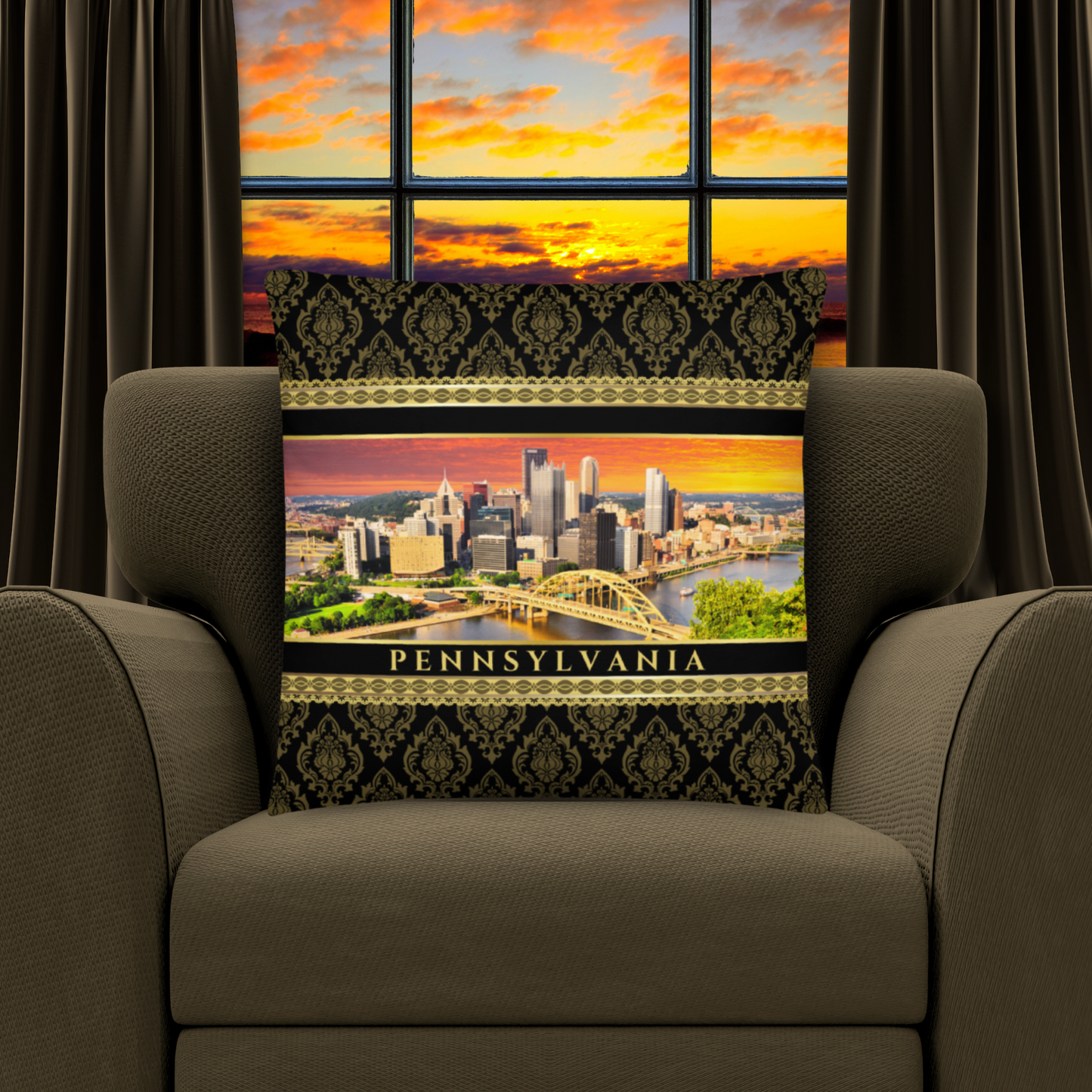 Pennsylvania Travel Gift #2 | Pennsylvania Pillow | Pennsylvania Home Decor | Pennsylvania Travel Vacation | Pennsylvania Souvenir