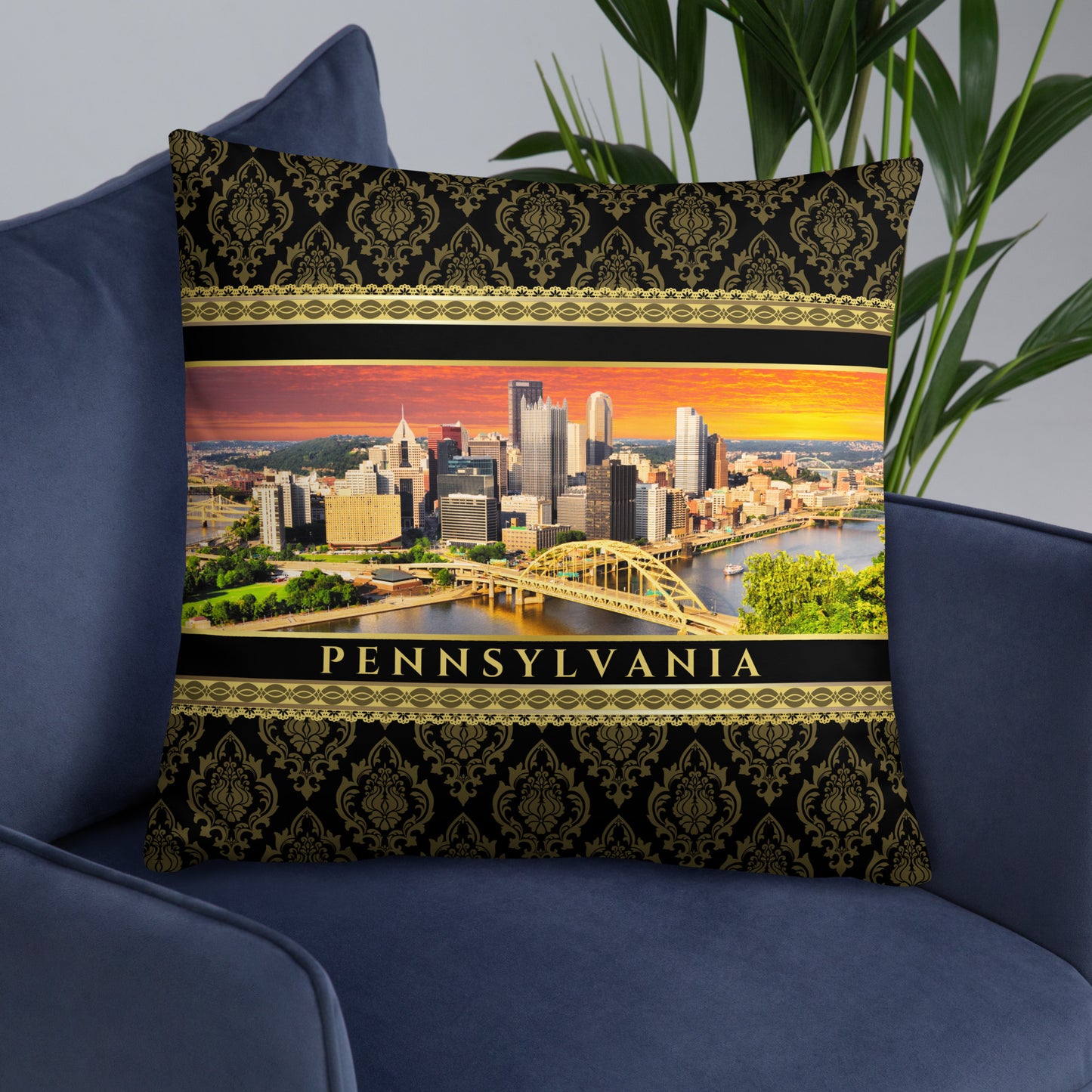 Pennsylvania Travel Gift #2 | Pennsylvania Pillow | Pennsylvania Home Decor | Pennsylvania Travel Vacation | Pennsylvania Souvenir