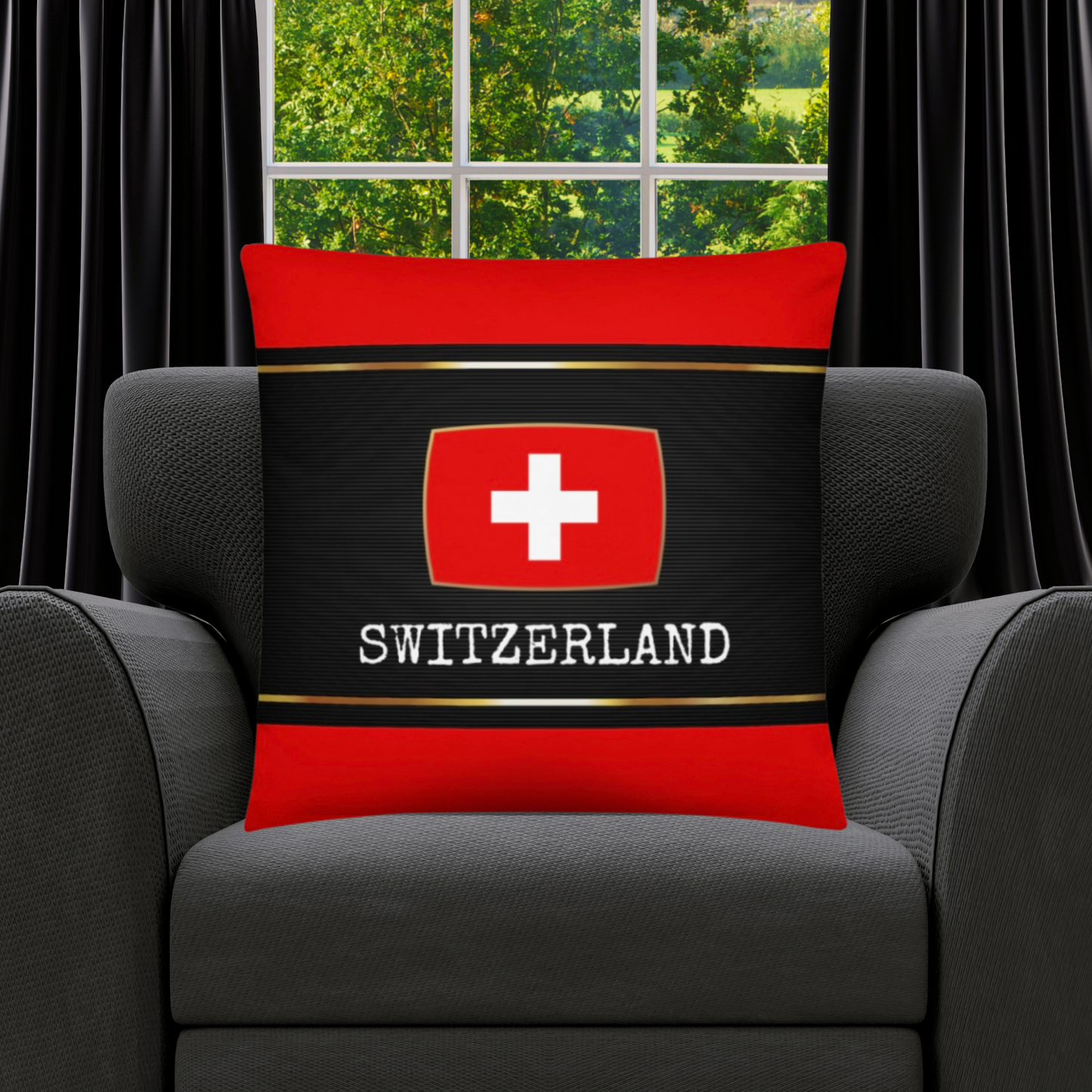 Switzerland Travel Gift #1 | Switzerland Vacation Gift | Switzerland Travel Souvenir | Switzerland Vacation Memento | Switzerland Home Décor | Keepsake Souvenir Gift | Travel Vacation Gift | World Travel Gift Pillow