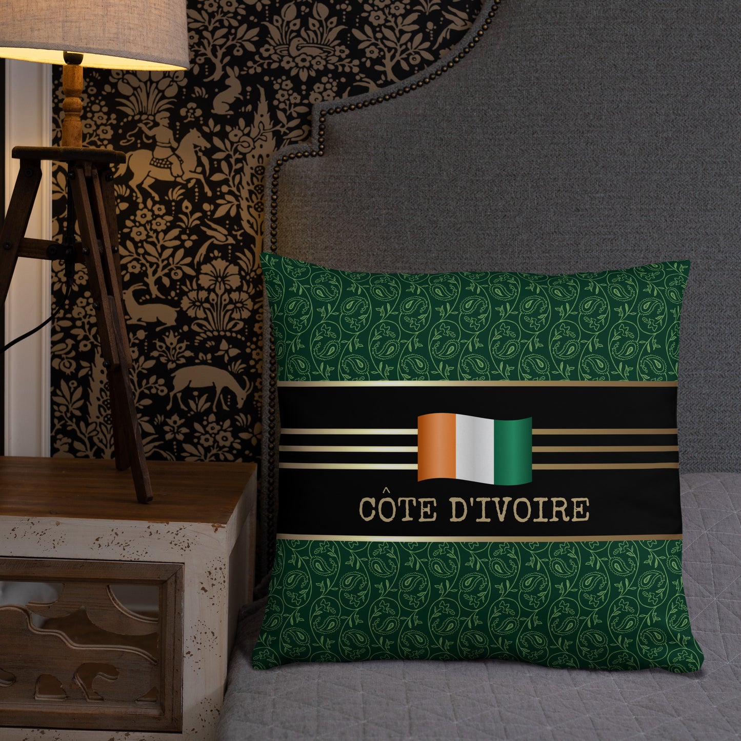 Cote d’Ivoire Travel Gift | Cote d’Ivoire Vacation Gift | Cote d’Ivoire Travel Souvenir | Cote d’Ivoire Vacation Memento | Cote d’Ivoire Home Décor | Keepsake Souvenir Gift | Travel Vacation Gift | World Travel Gift Pillow