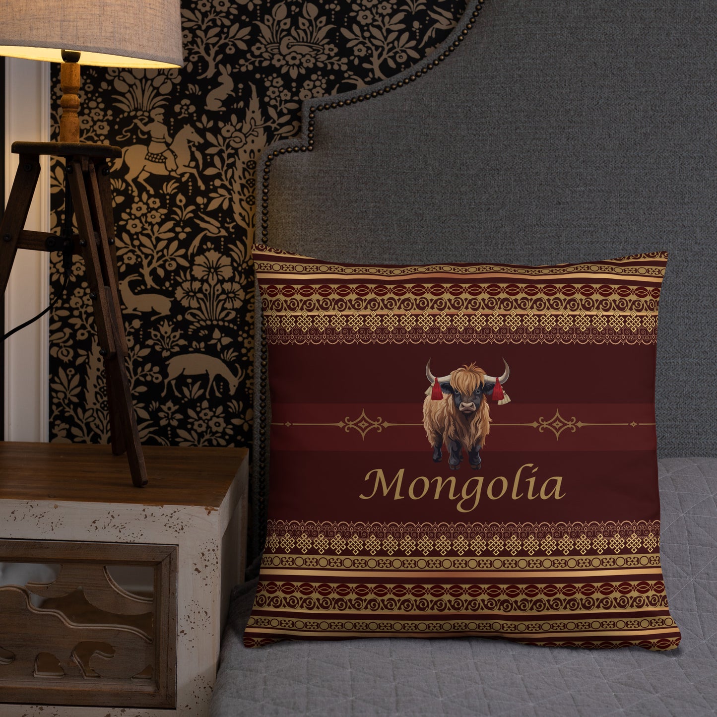 Mongolia Travel Gift | Mongolia Vacation Gift | Mongolia Travel Souvenir | Mongolia Vacation Memento | Mongolia Home Décor | Keepsake Souvenir Gift | Travel Vacation Gift | World Travel Gift Pillow