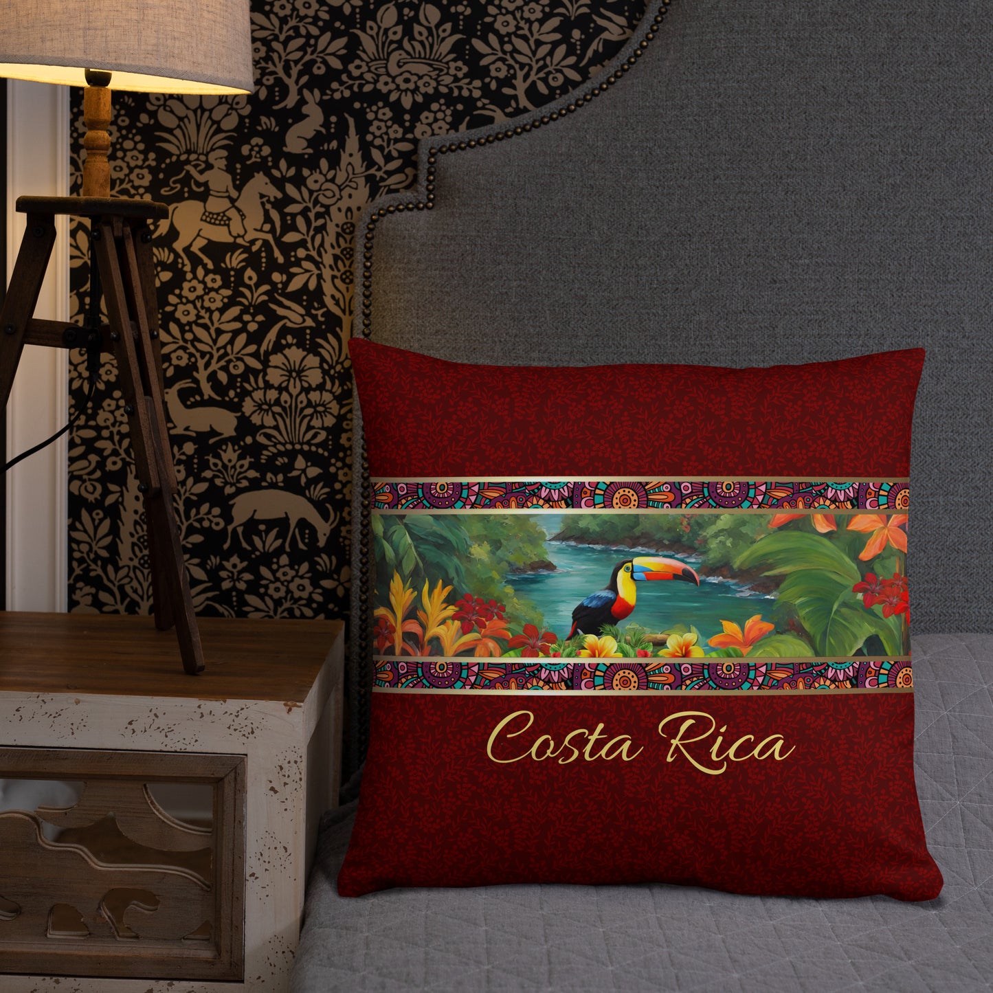 Costa Rica Travel Gift | Costa Rica Vacation Gift | Costa Rica Travel Souvenir | Costa Rica Vacation Memento | Costa Rica Home Décor | Keepsake Souvenir Gift | Travel Vacation Gift | World Travel Gift Pillow