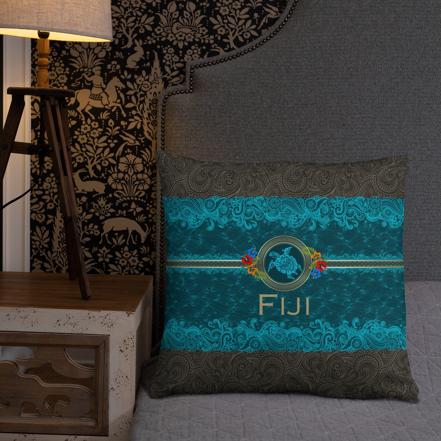 Fiji Travel Gift | Fiji Vacation Gift | Fiji Travel Souvenir | Fiji Vacation Memento | Fiji Home Décor | Keepsake Souvenir Gift | Travel Vacation Gift | World Travel Gift Pillow