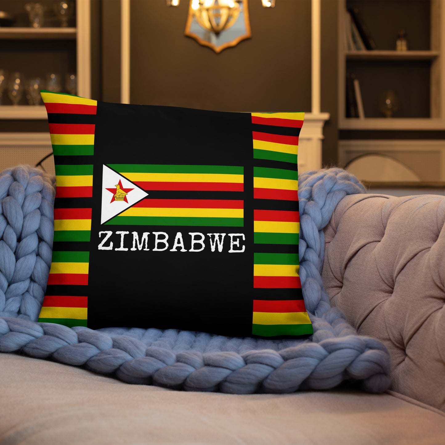 Zimbabwe Travel Gift | Zimbabwe Vacation Gift | Zimbabwe Travel Souvenir | Zimbabwe Vacation Memento | Zimbabwe Home Décor | Keepsake Souvenir Gift | Travel Vacation Gift | World Travel Gift Pillow