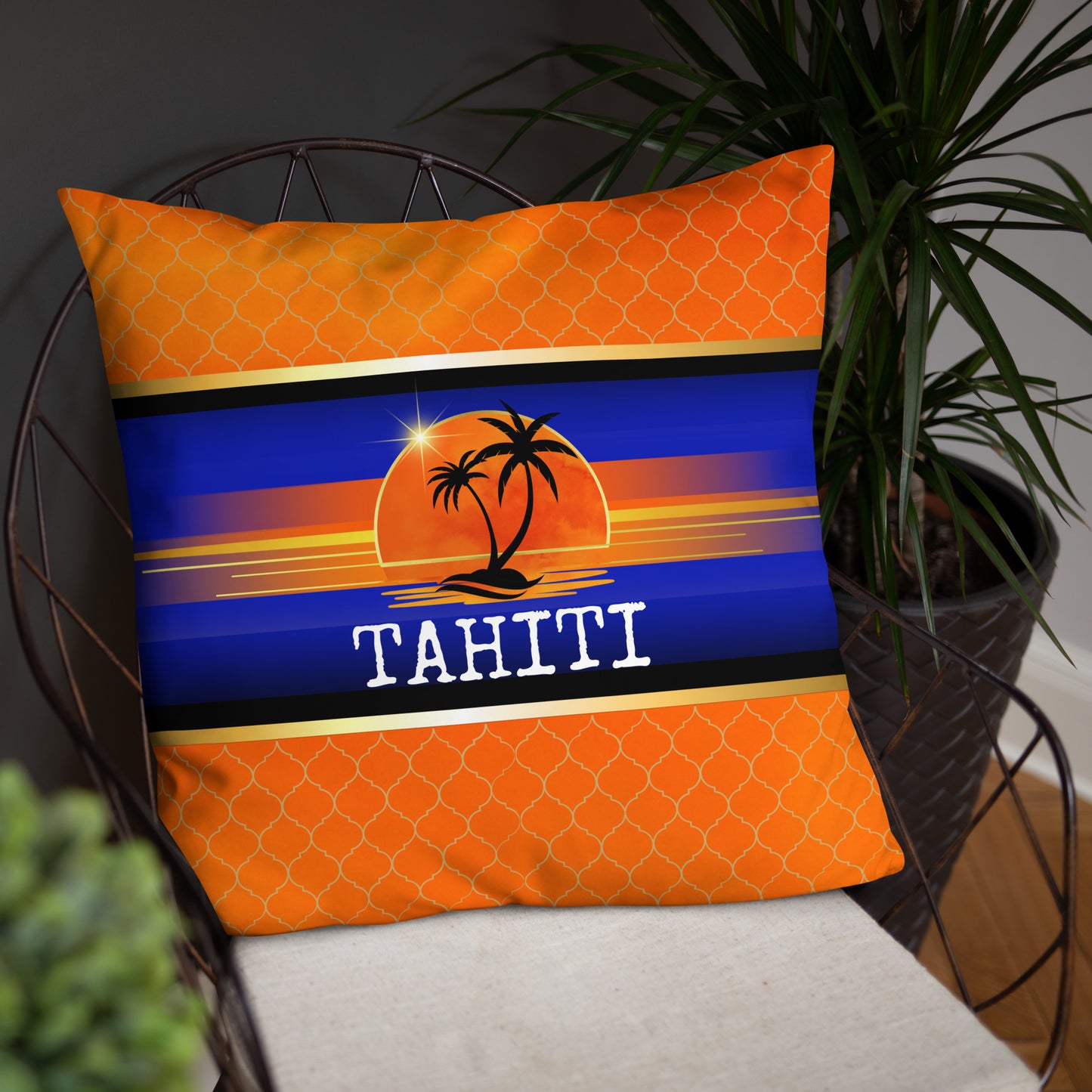 Tahiti Travel Gift | Tahiti Vacation Gift | Tahiti Travel Souvenir | Tahiti Vacation Memento | Tahiti Home Décor | Keepsake Souvenir Gift | Travel Vacation Gift | World Travel Gift Pillow