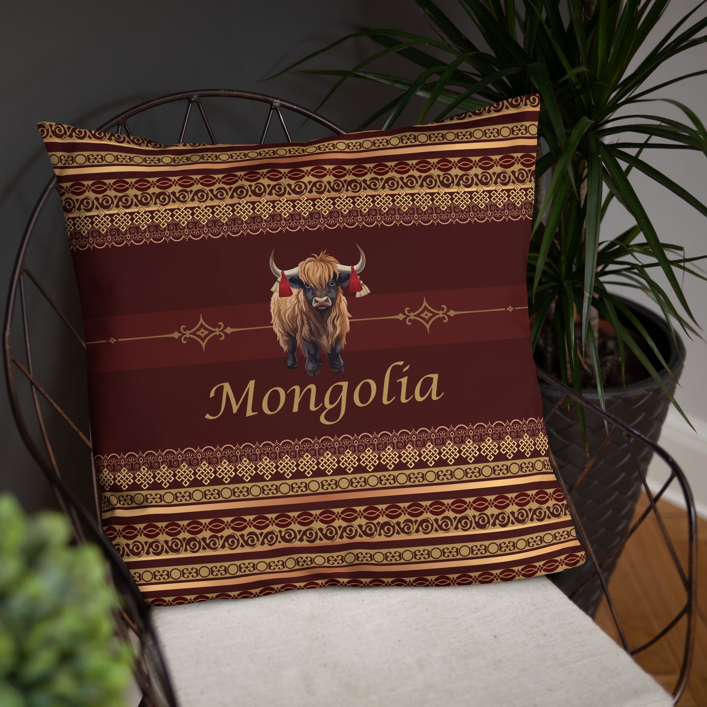 Mongolia Travel Gift | Mongolia Vacation Gift | Mongolia Travel Souvenir | Mongolia Vacation Memento | Mongolia Home Décor | Keepsake Souvenir Gift | Travel Vacation Gift | World Travel Gift Pillow