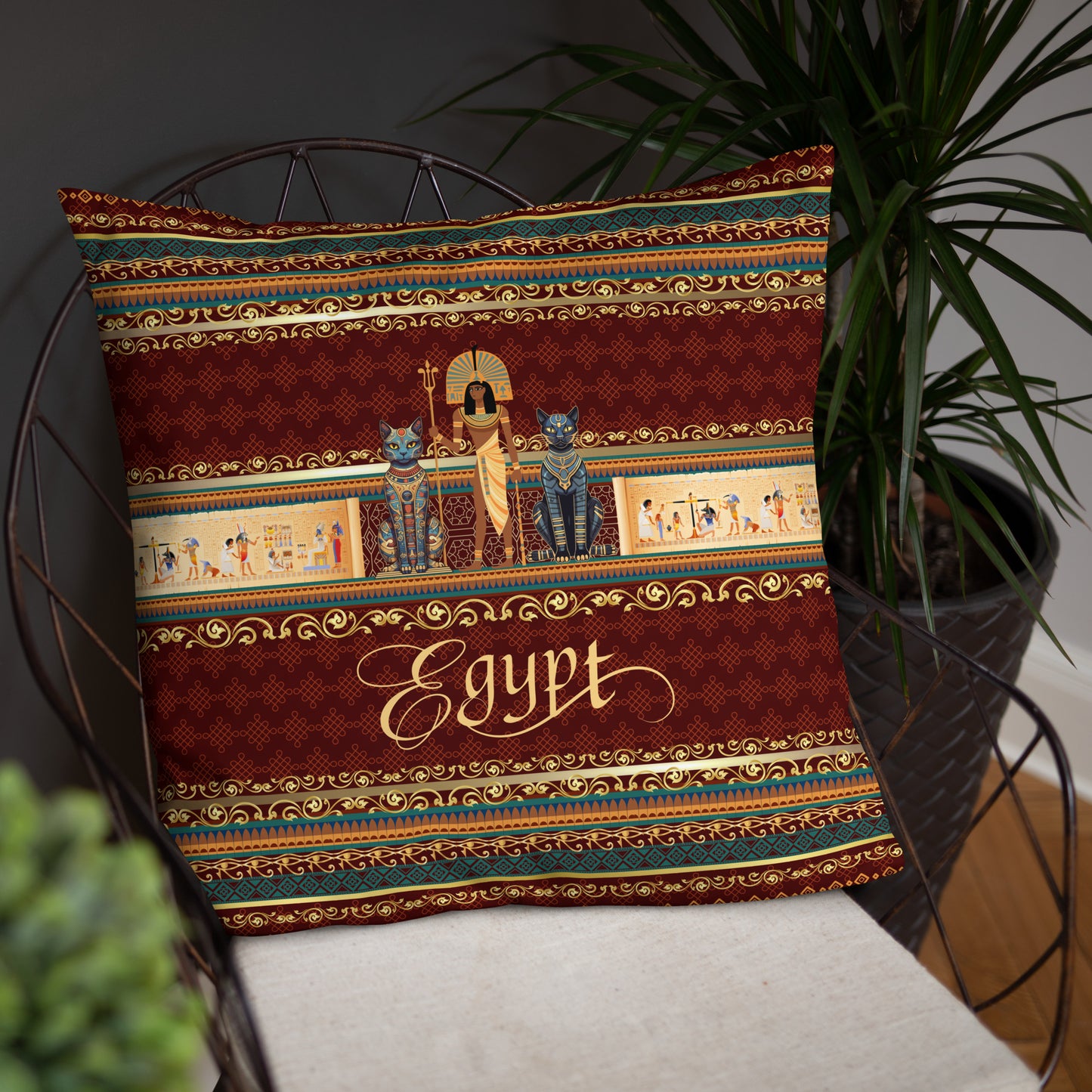 Egypt Travel Gift | Egypt Vacation Gift | Egypt Travel Souvenir | Egypt Vacation Memento | Egypt Home Décor | Keepsake Souvenir Gift | Travel Vacation Gift | World Travel Gift Pillow