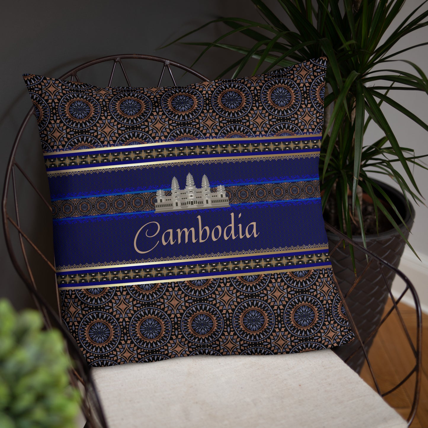 Cambodia Travel Gift | Cambodia Vacation Gift | Cambodia Travel Souvenir | Cambodia Vacation Memento | Cambodia Home Décor | Keepsake Souvenir Gift | Travel Vacation Gift | World Travel Gift Pillow