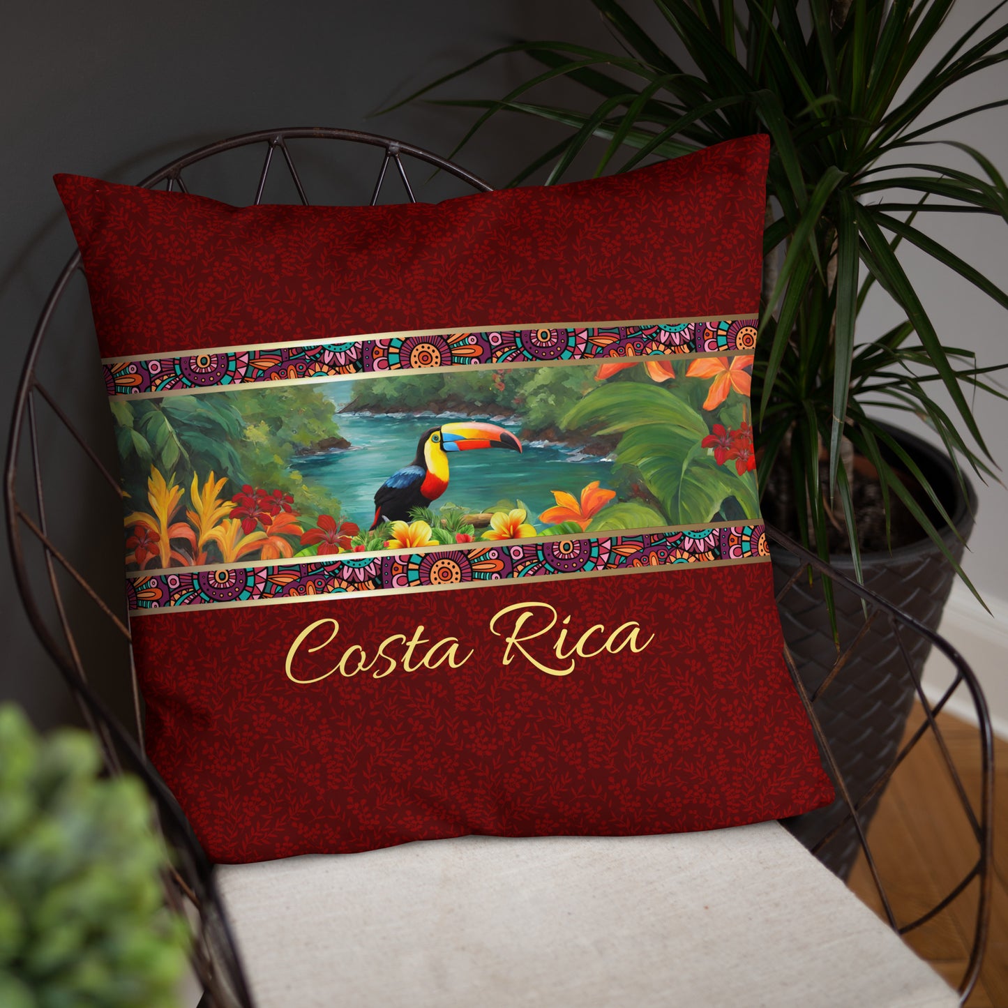 Costa Rica Travel Gift | Costa Rica Vacation Gift | Costa Rica Travel Souvenir | Costa Rica Vacation Memento | Costa Rica Home Décor | Keepsake Souvenir Gift | Travel Vacation Gift | World Travel Gift Pillow