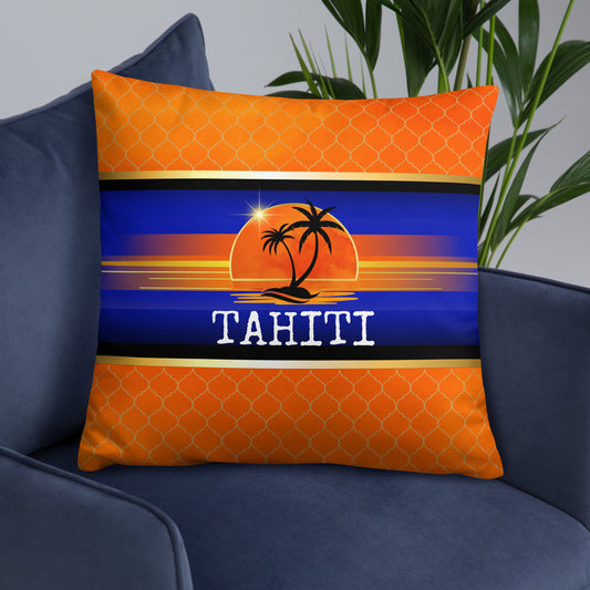 Tahiti Travel Gift | Tahiti Vacation Gift | Tahiti Travel Souvenir | Tahiti Vacation Memento | Tahiti Home Décor | Keepsake Souvenir Gift | Travel Vacation Gift | World Travel Gift Pillow