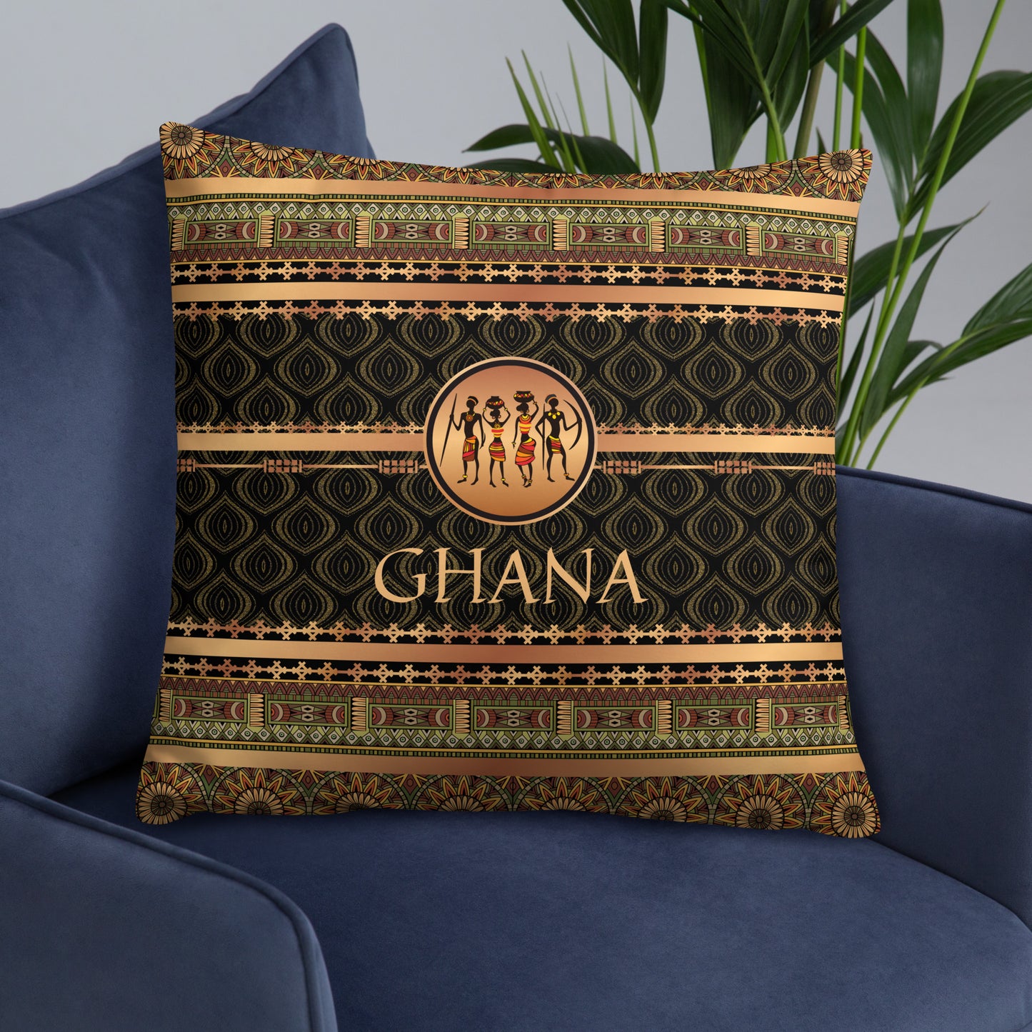 Ghana Travel Gift | Ghana Vacation Gift | Ghana Travel Souvenir | Ghana Vacation Memento | Ghana Home Décor | Keepsake Souvenir Gift | Travel Vacation Gift | World Travel Gift Pillow