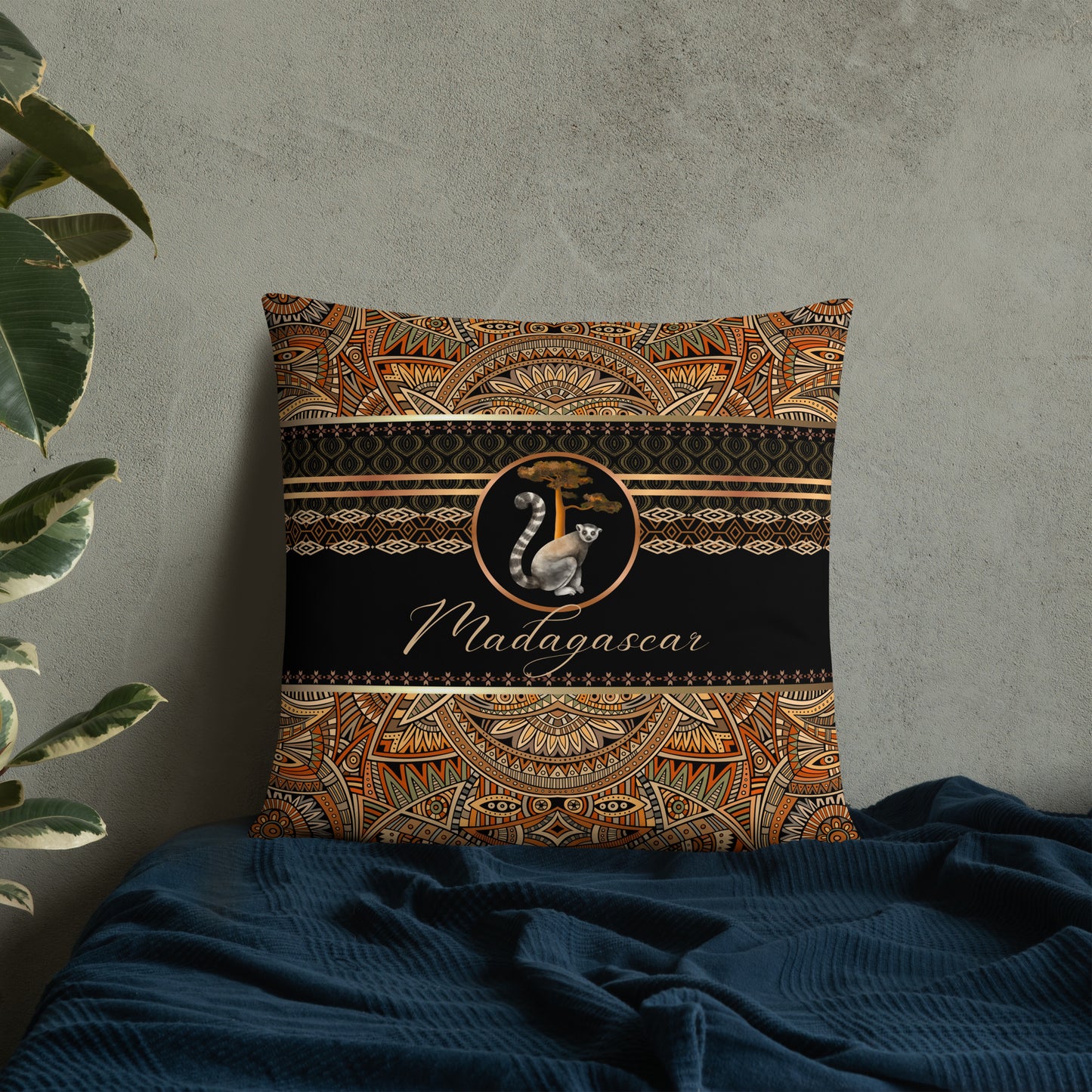 Madagascar Travel Gift | Madagascar Vacation Gift | Madagascar Travel Souvenir | Madagascar Vacation Memento | Madagascar Home Décor | Keepsake Souvenir Gift | Travel Vacation Gift | World Travel Gift Pillow