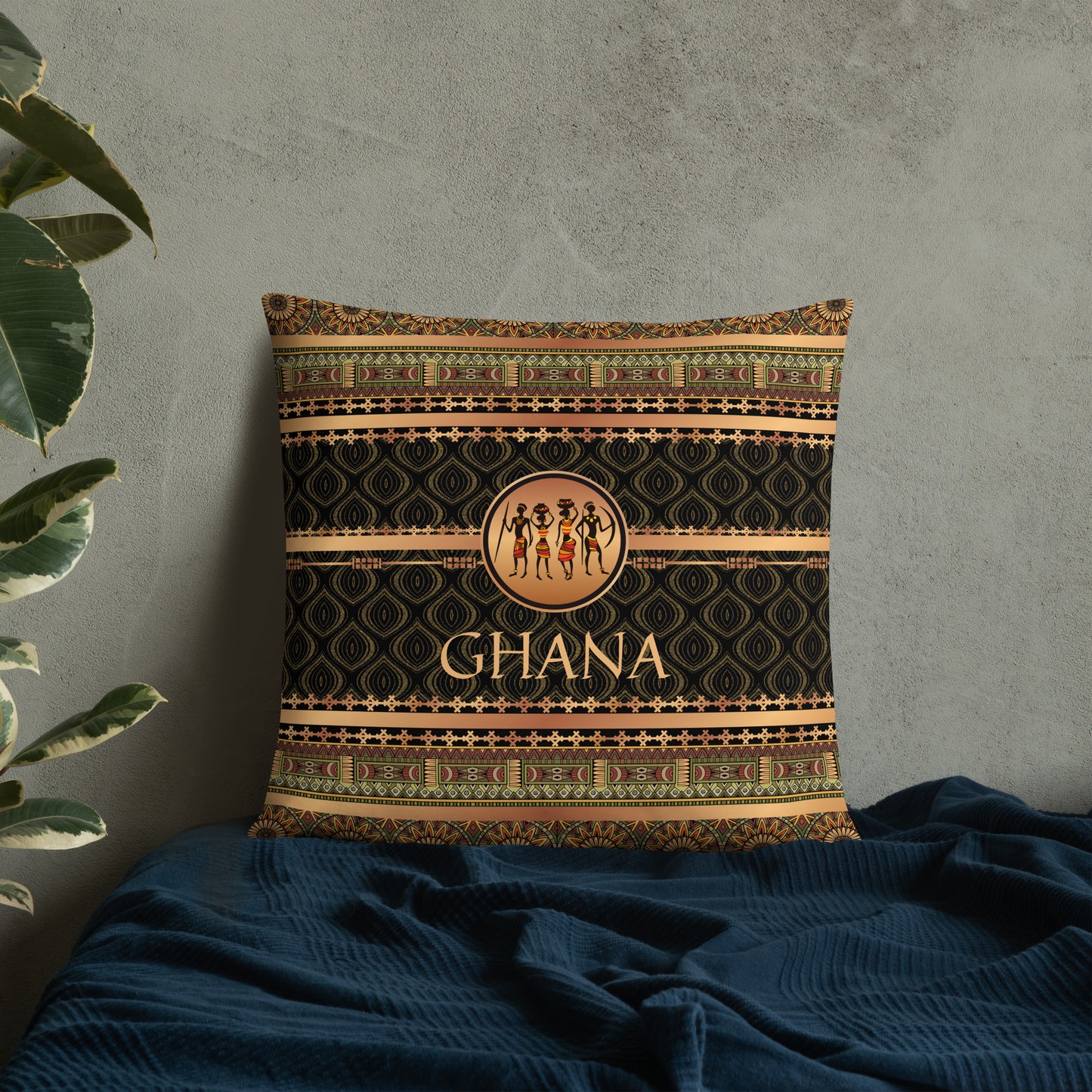 Ghana Travel Gift | Ghana Vacation Gift | Ghana Travel Souvenir | Ghana Vacation Memento | Ghana Home Décor | Keepsake Souvenir Gift | Travel Vacation Gift | World Travel Gift Pillow