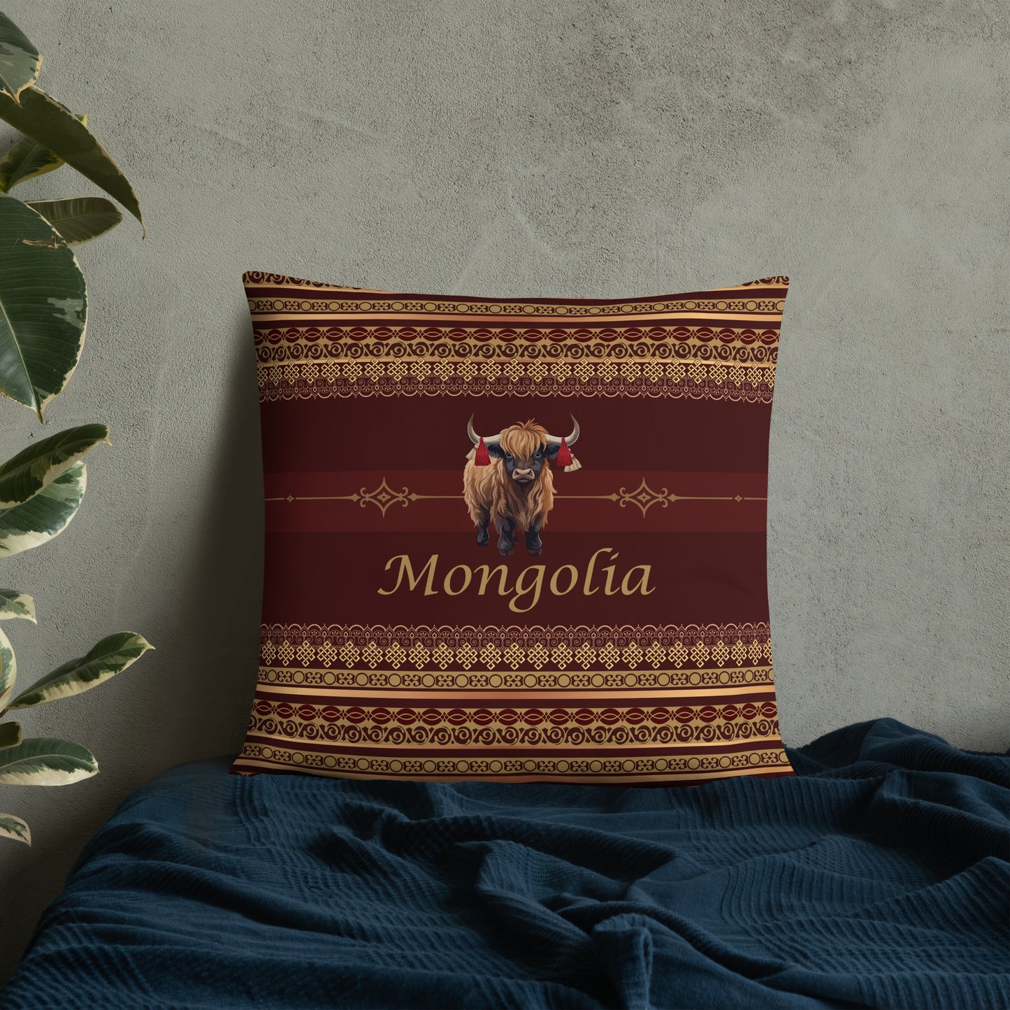 Mongolia Travel Gift | Mongolia Vacation Gift | Mongolia Travel Souvenir | Mongolia Vacation Memento | Mongolia Home Décor | Keepsake Souvenir Gift | Travel Vacation Gift | World Travel Gift Pillow