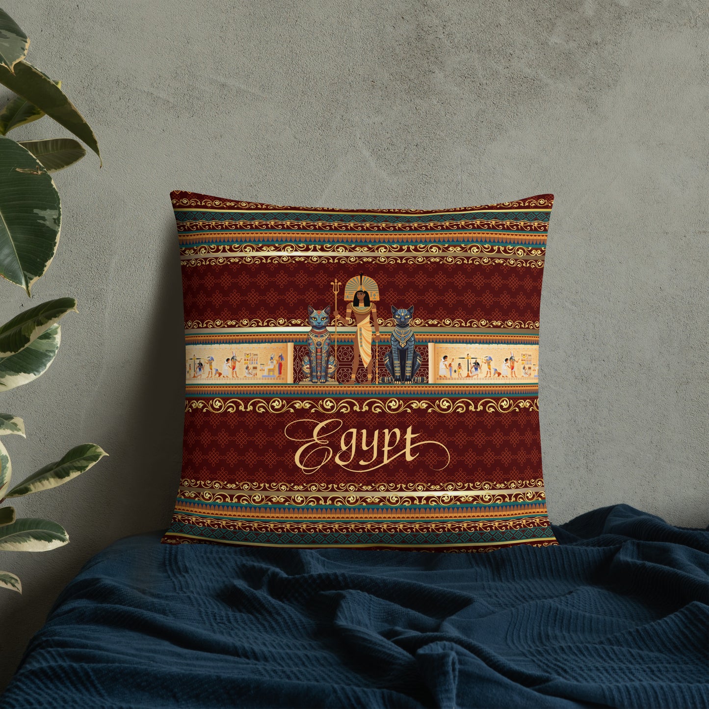 Egypt Travel Gift | Egypt Vacation Gift | Egypt Travel Souvenir | Egypt Vacation Memento | Egypt Home Décor | Keepsake Souvenir Gift | Travel Vacation Gift | World Travel Gift Pillow