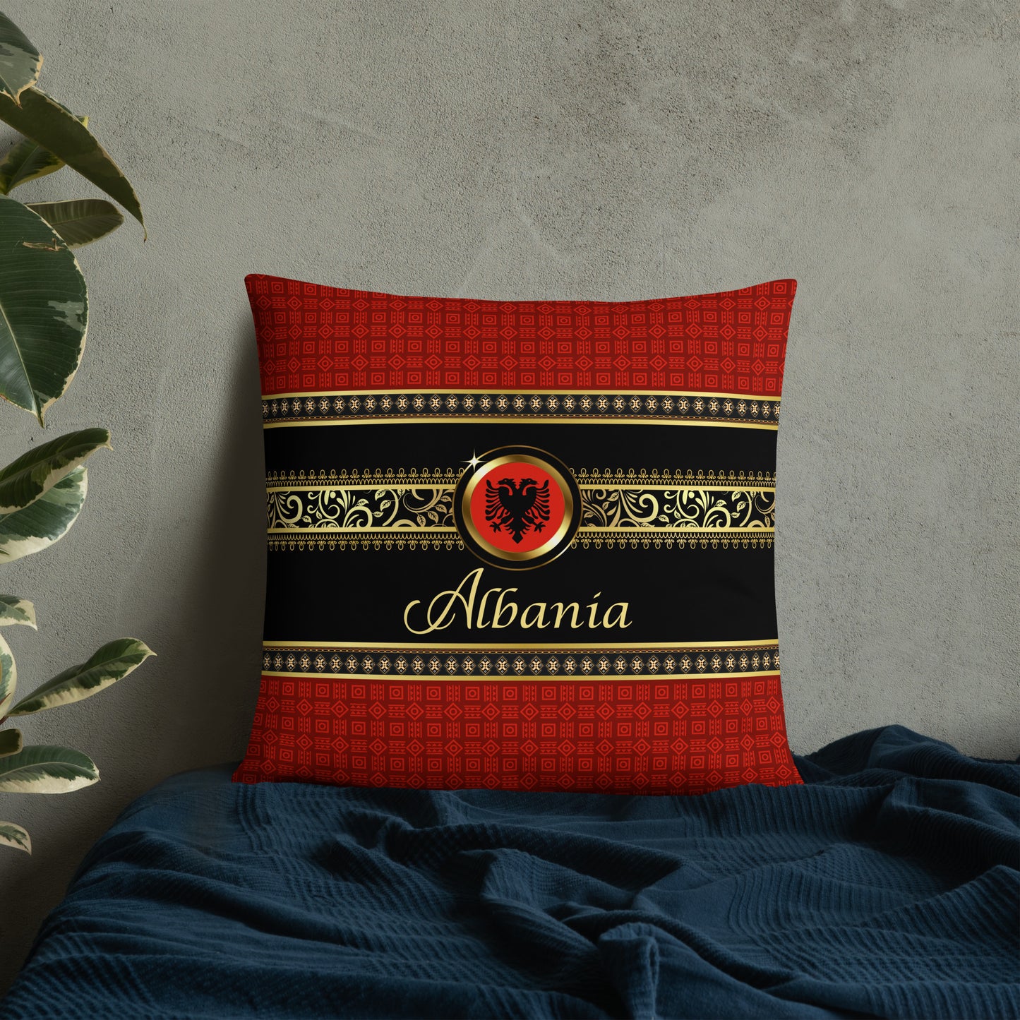 Albania Travel Gift | Albania Vacation Gift | Albania Travel Souvenir | Albania Vacation Memento | Albania Home Décor | Keepsake Souvenir Gift | Travel Vacation Gift | World Travel Gift Pillow